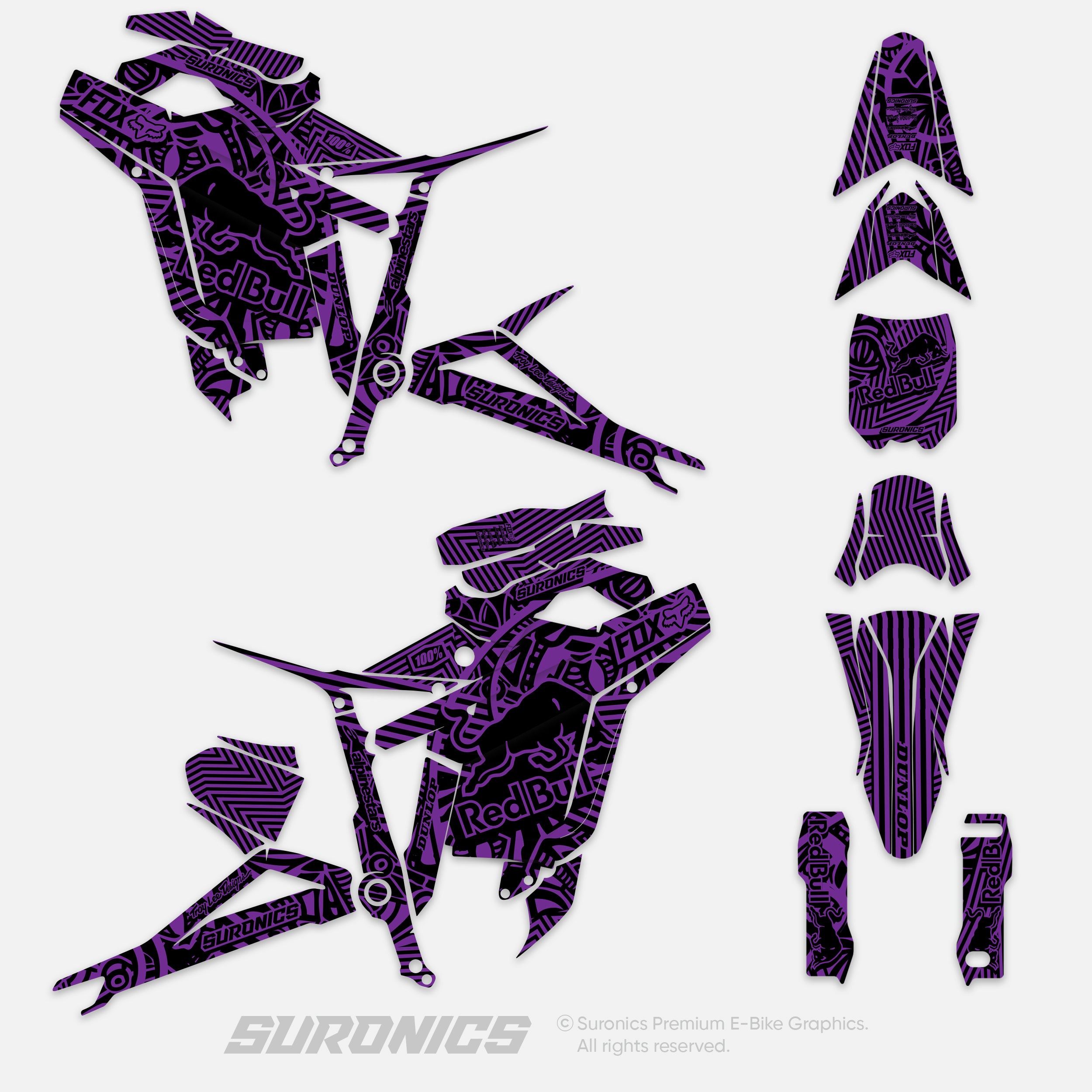 RACE ART BLACK PURPLE Talaria Sting MX5 PRO Graphics kit