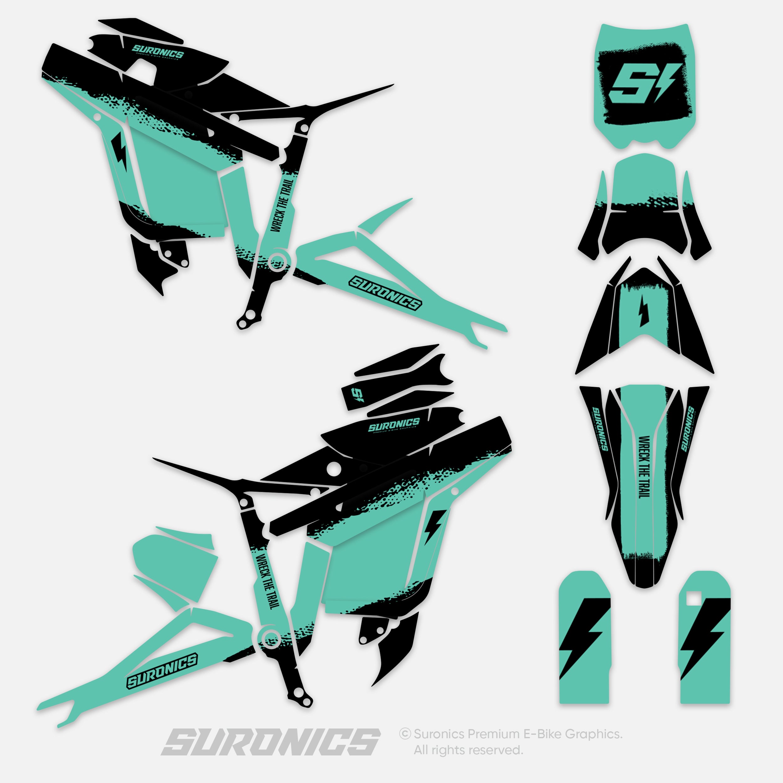 HALF BLACK MINT Talaria Sting MX3 MX4 Graphics kit