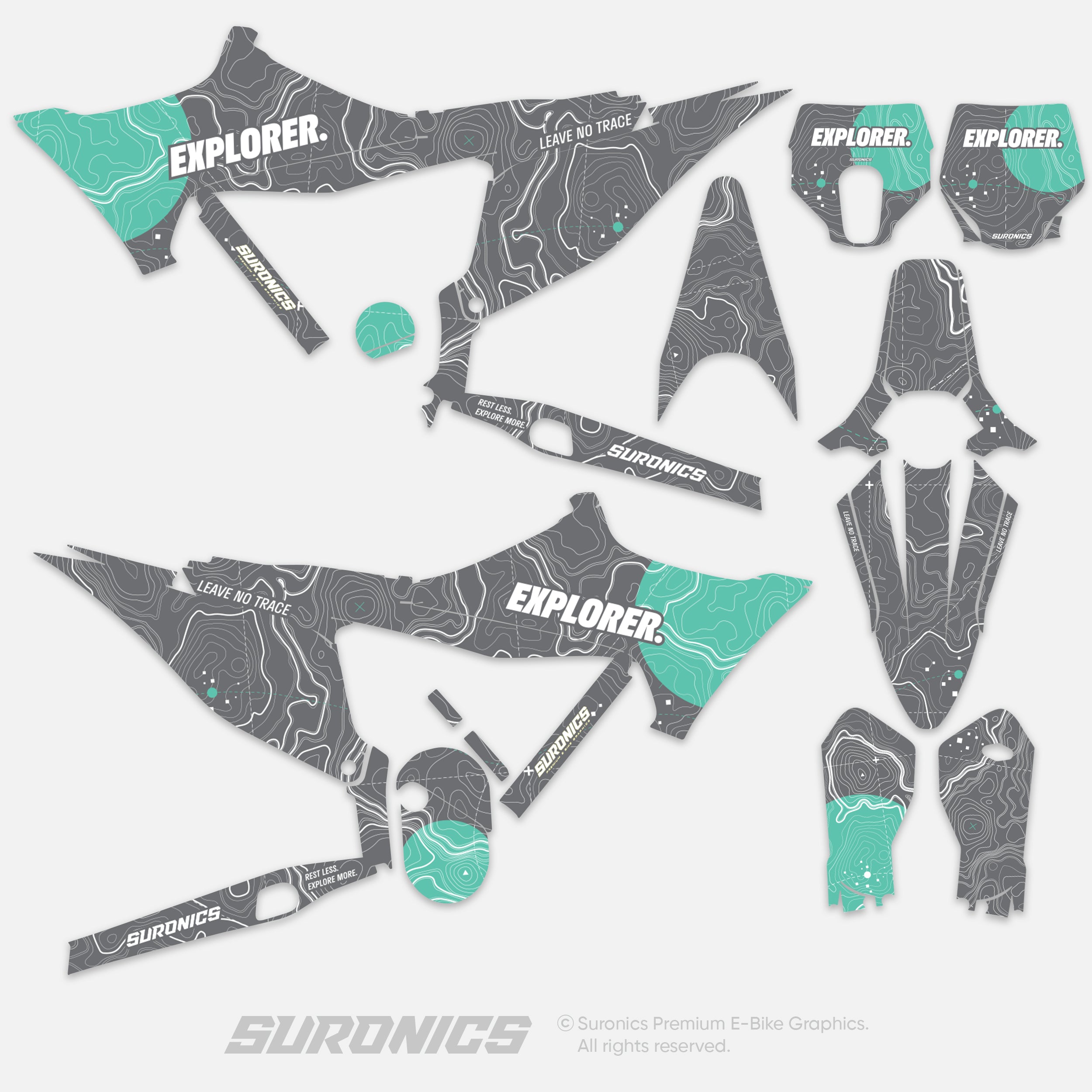 EXPLORER GREY MINT Stark Varg Graphics kit