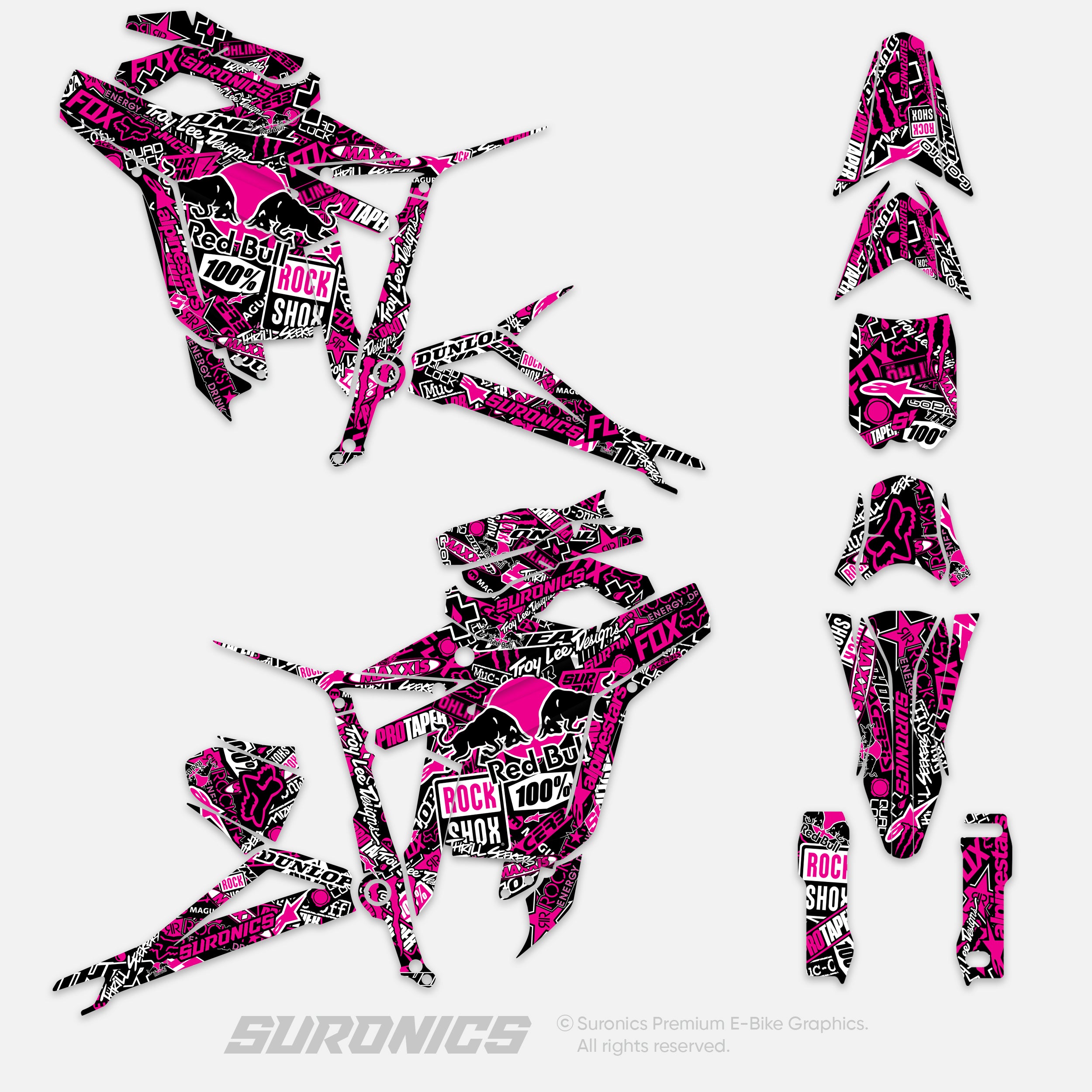 STICKY BLACK MAGENTA Talaria Sting MX5 PRO Graphics kit