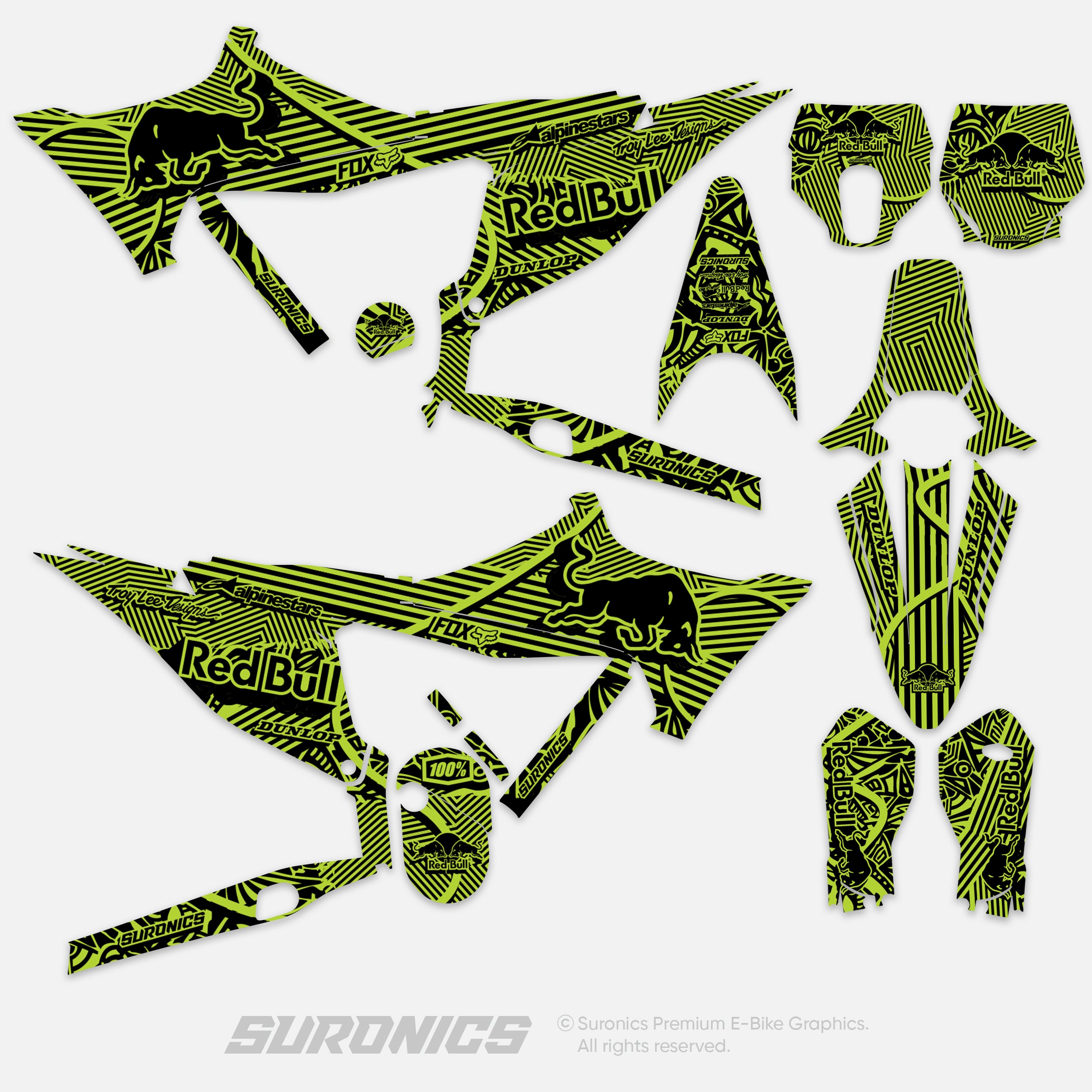 RACE ART BLACK GREEN Stark Varg Graphics kit