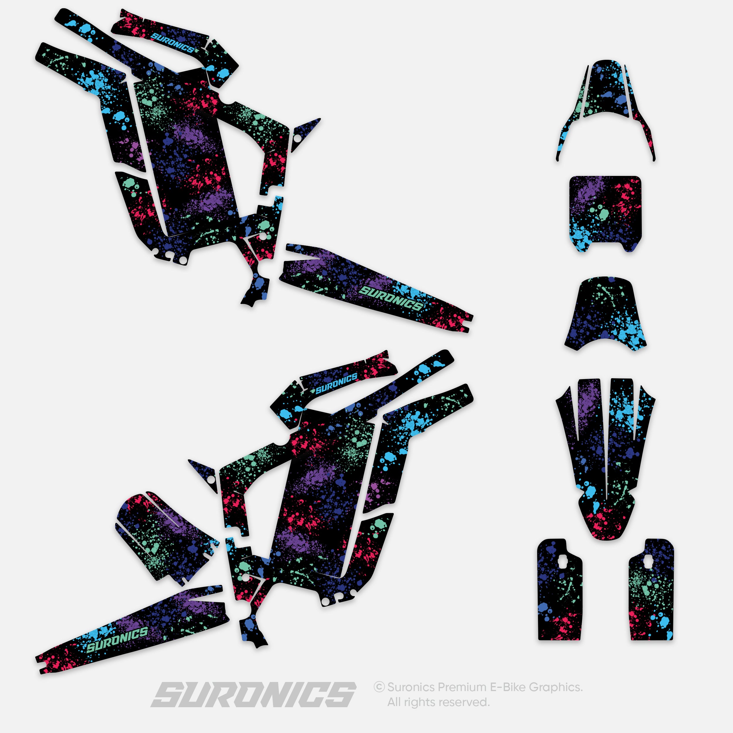 SPLATTER MULTICOLOR Rerode R1 Graphics kit