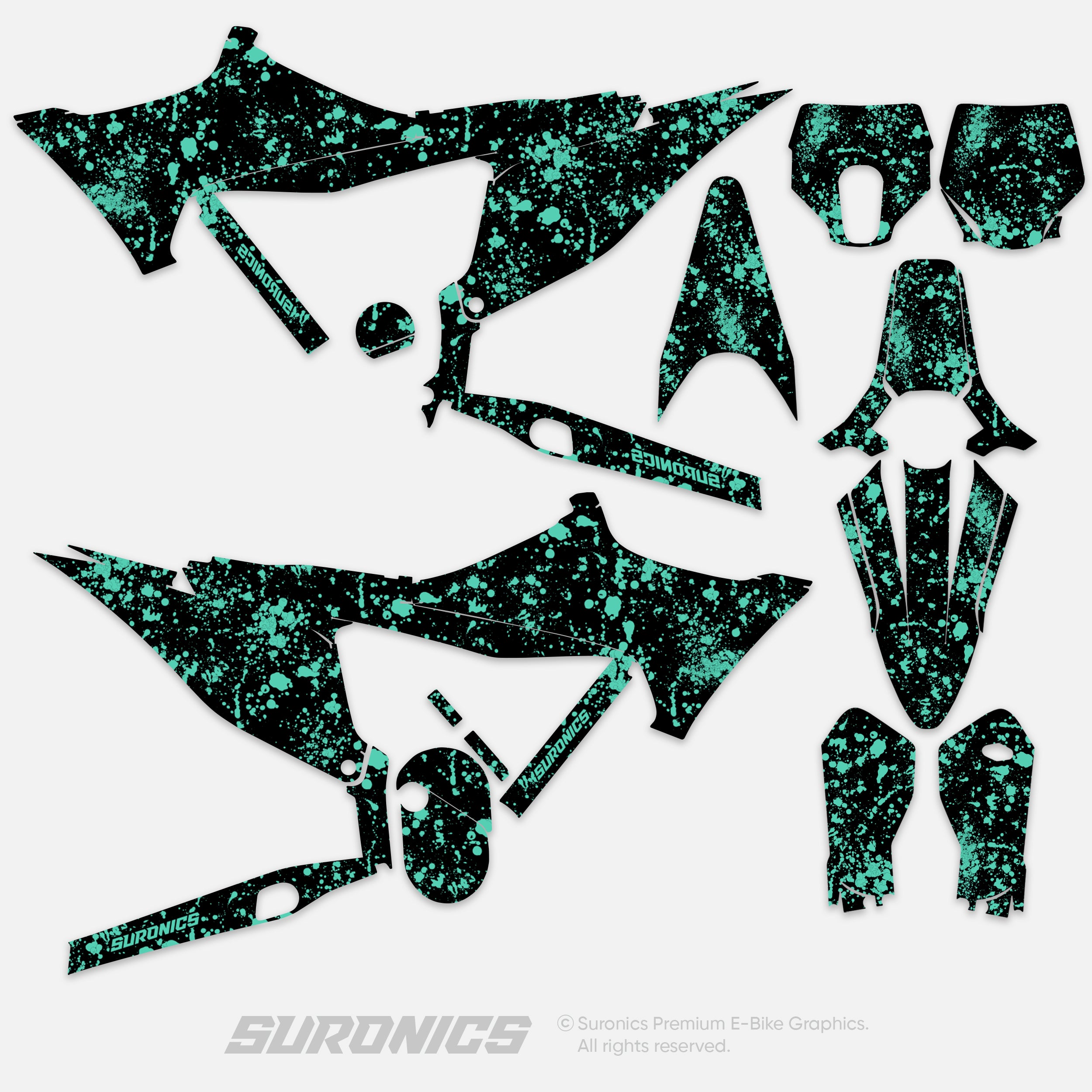 SPLATTER BLACK MINT Stark Varg Graphics kit