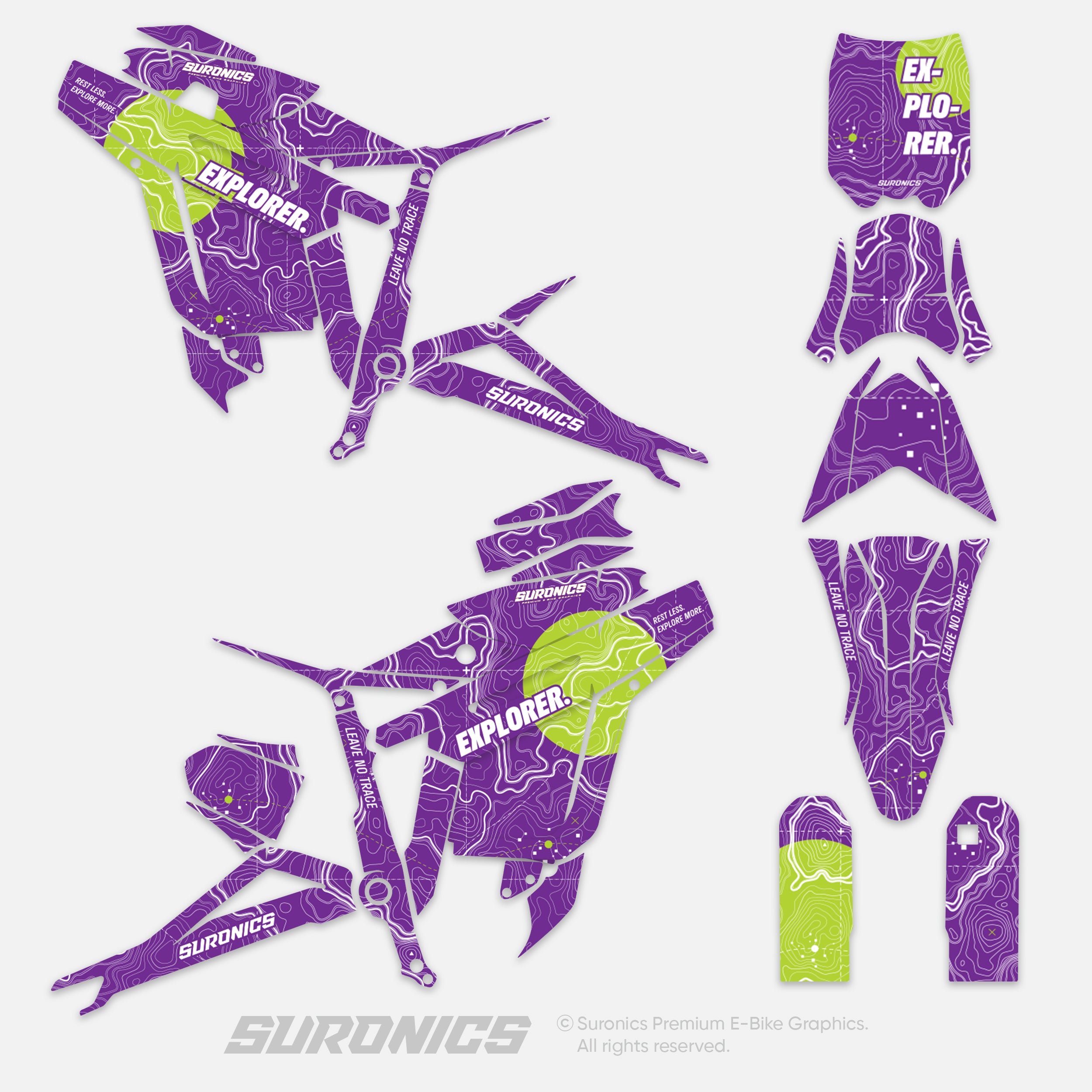 EXPLORER PURPLE GREEN Talaria Sting MX3 MX4 Graphics kit