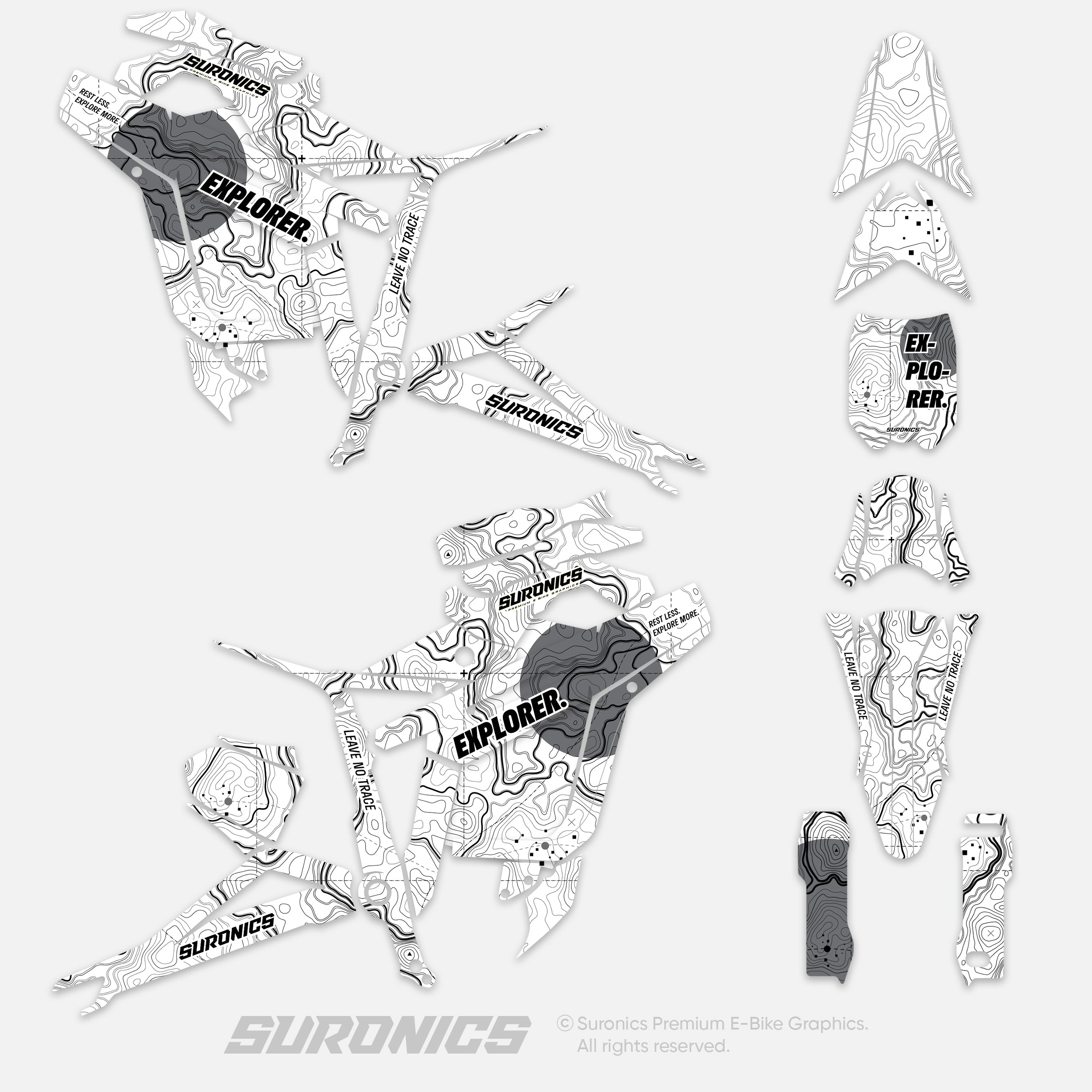 EXPLORER WHITE GREY Talaria Sting MX5 PRO Graphics kit