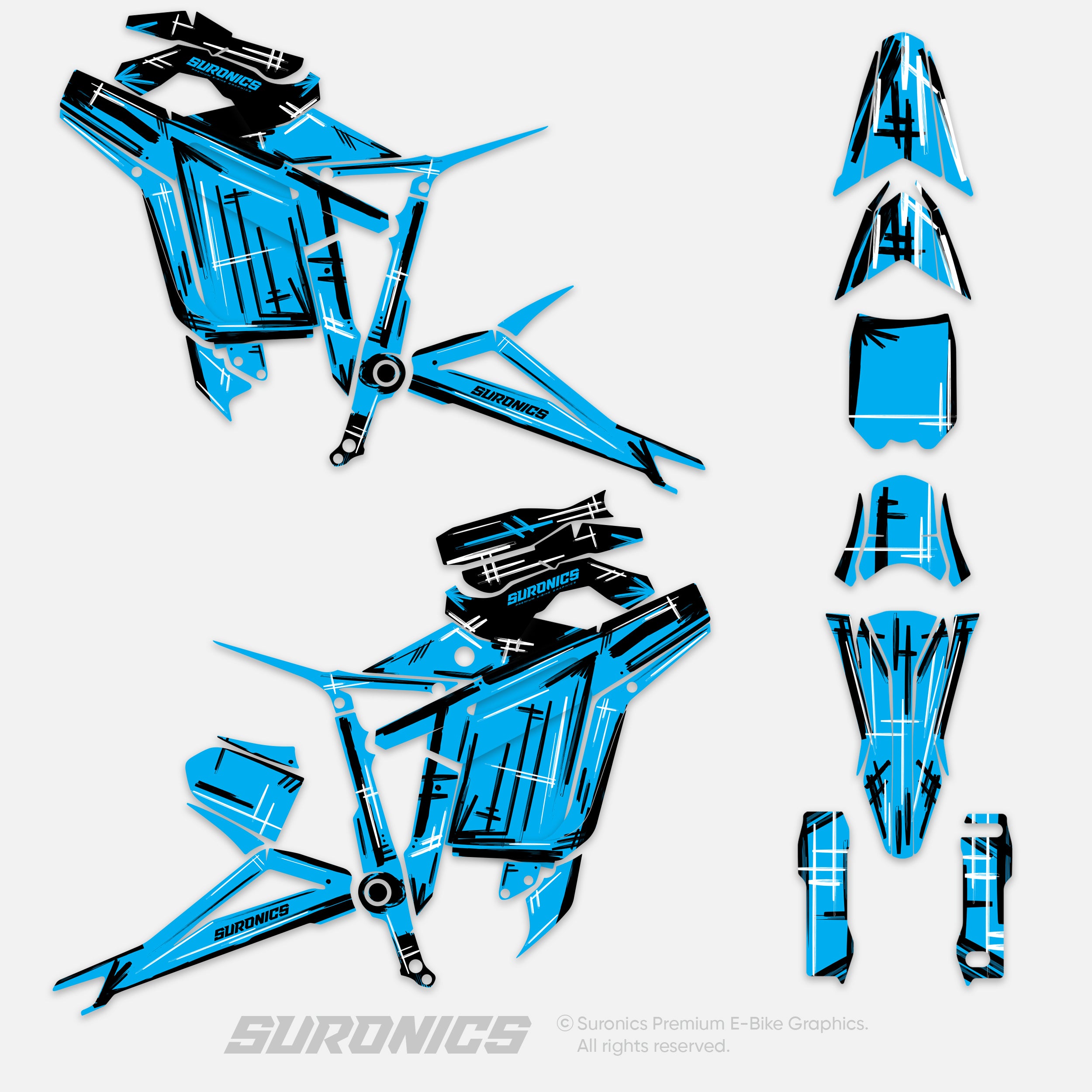 MARKER CYAN Talaria Sting MX5 PRO Graphics kit