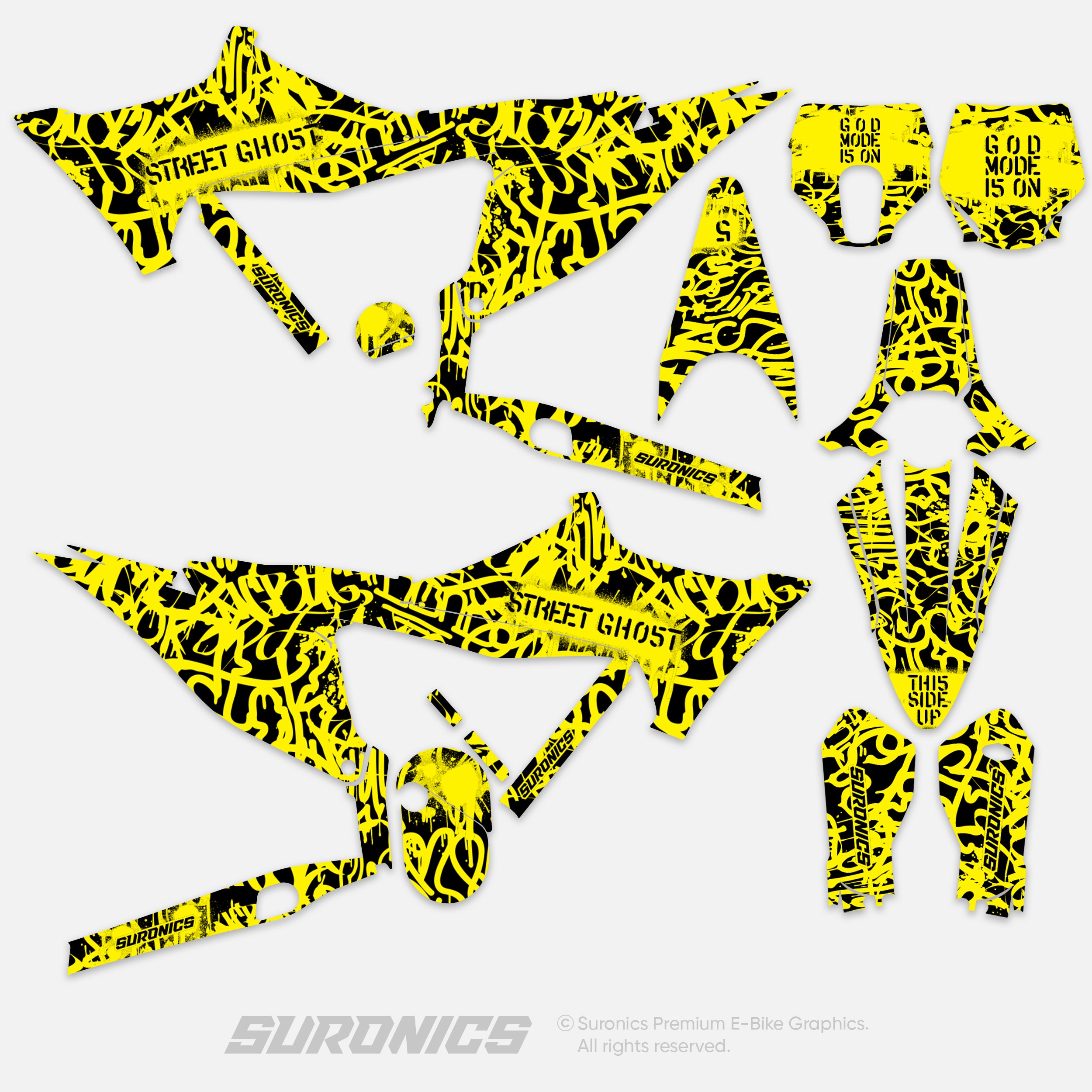 STREET GHOST BLACK YELLOW Stark Varg Graphics kit