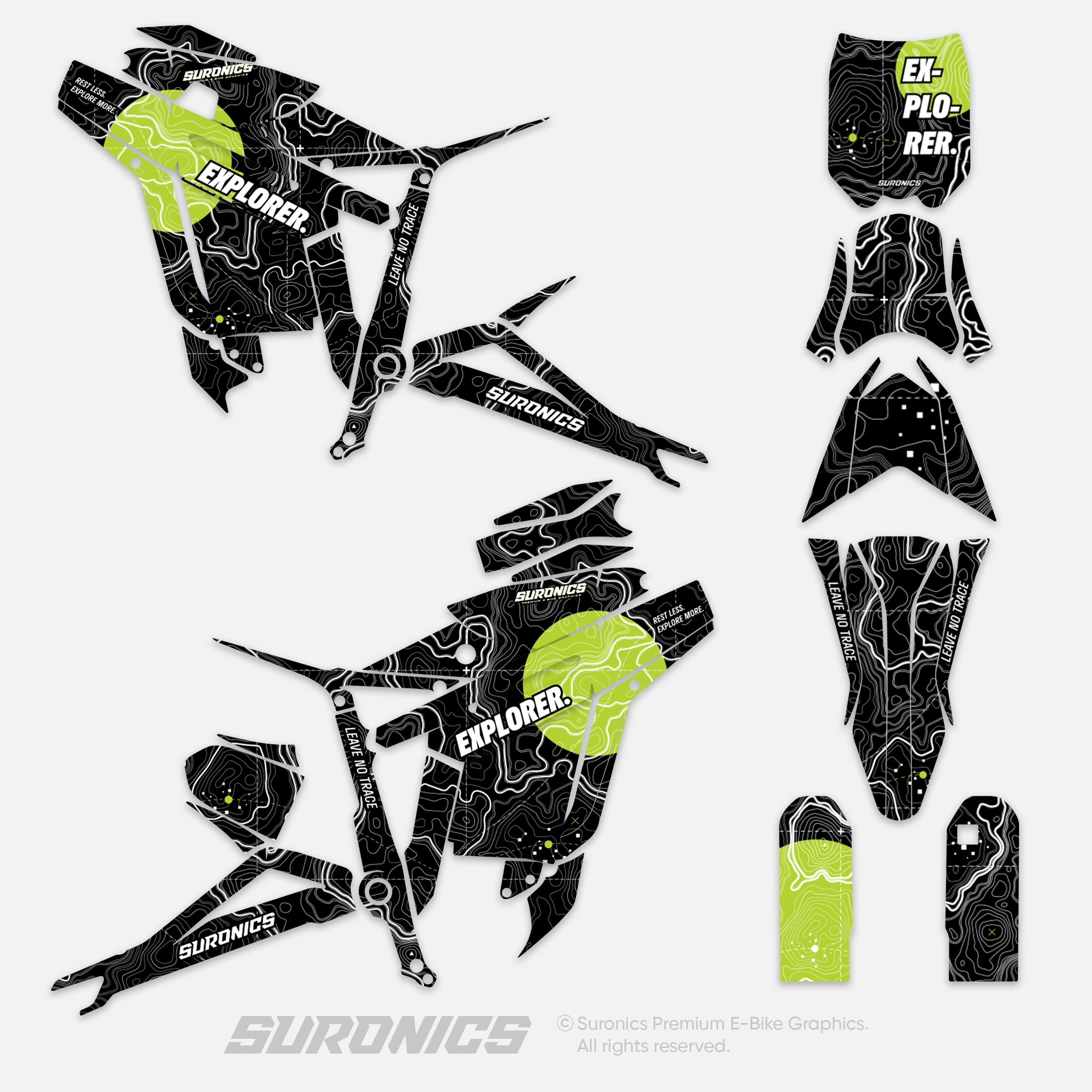 EXPLORER BLACK GREEN Talaria Sting MX3 MX4 Graphics kit