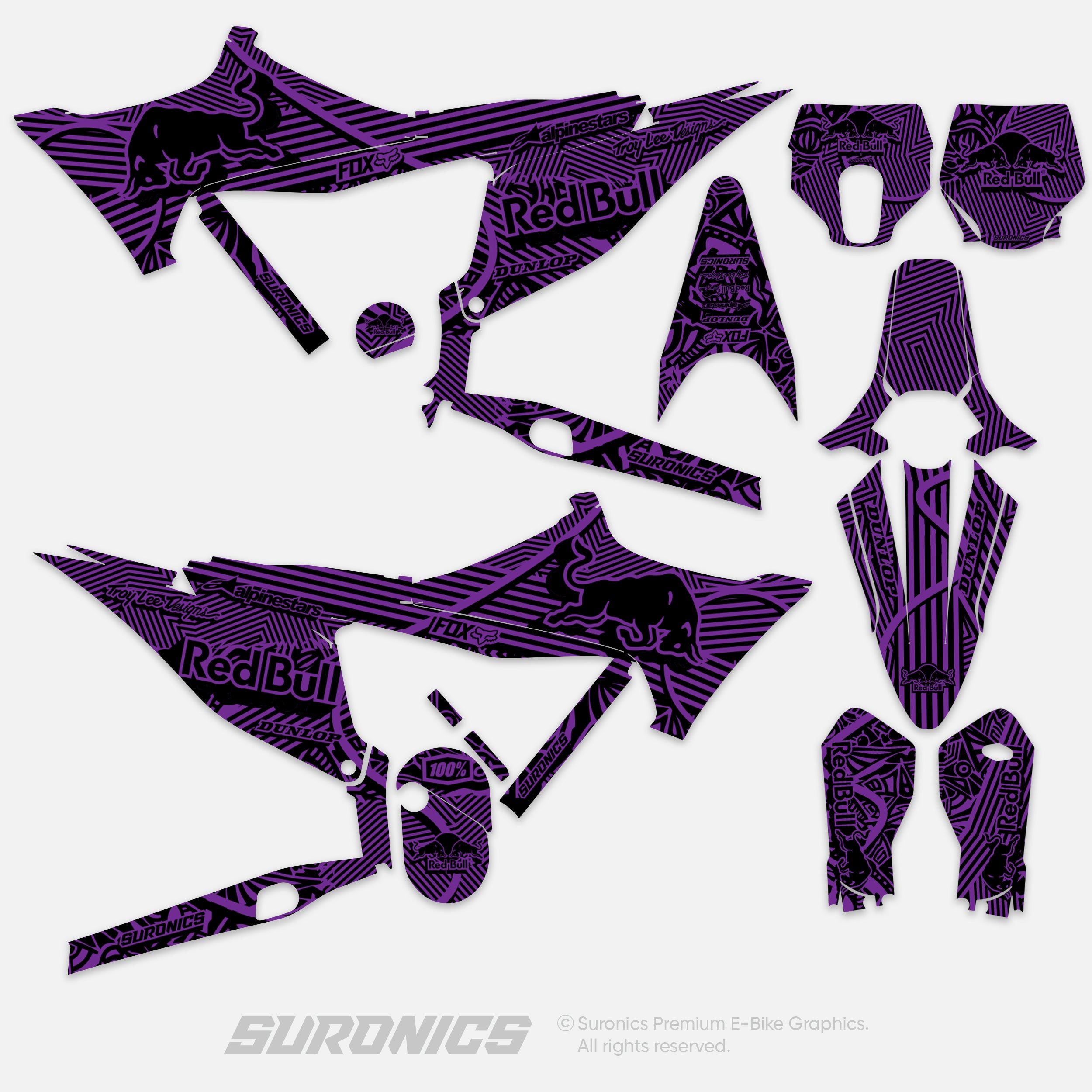 RACE ART BLACK PURPLE Stark Varg Graphics kit