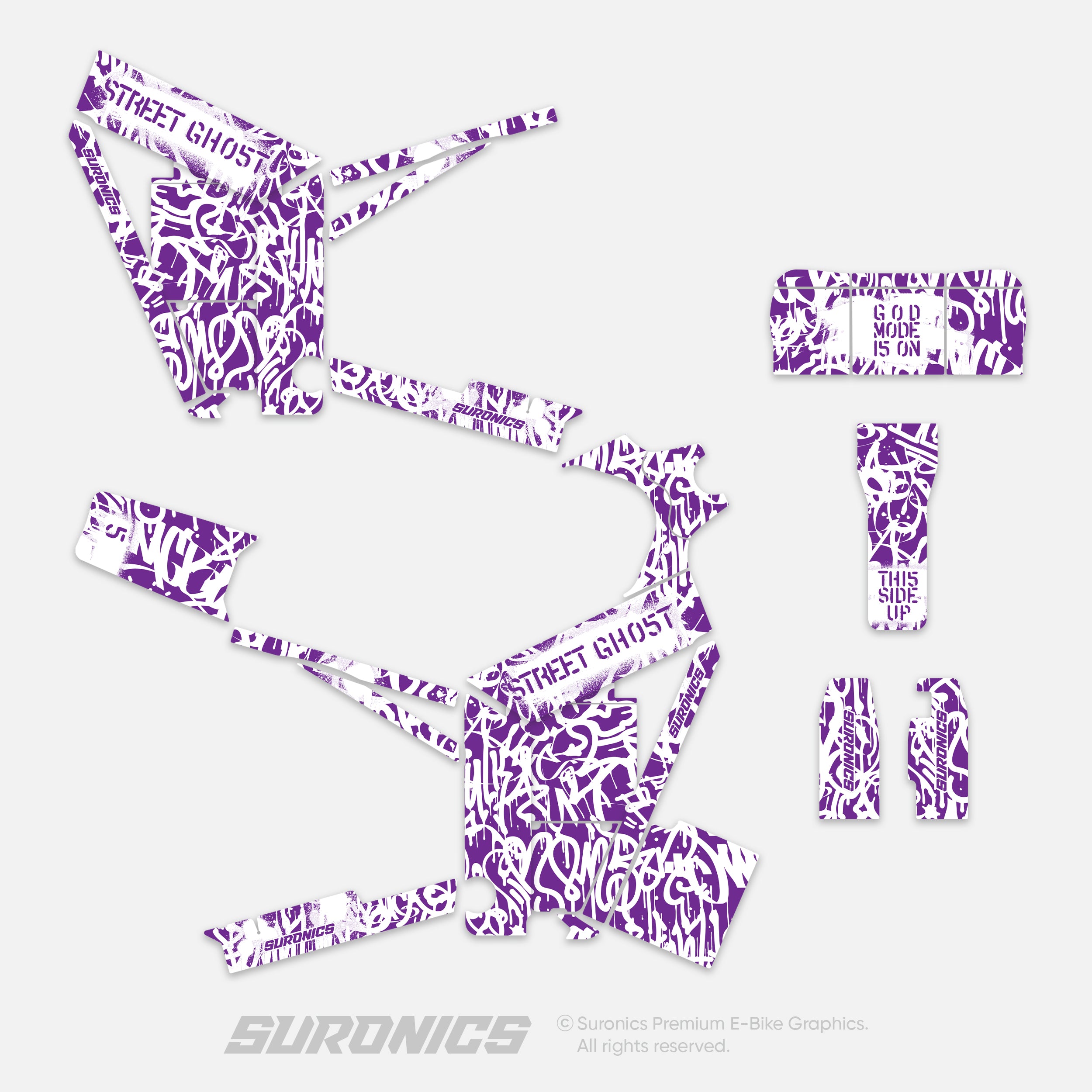 STREET GHOST PURPLE WHITE Tuttio Soleil 01 Graphics kit