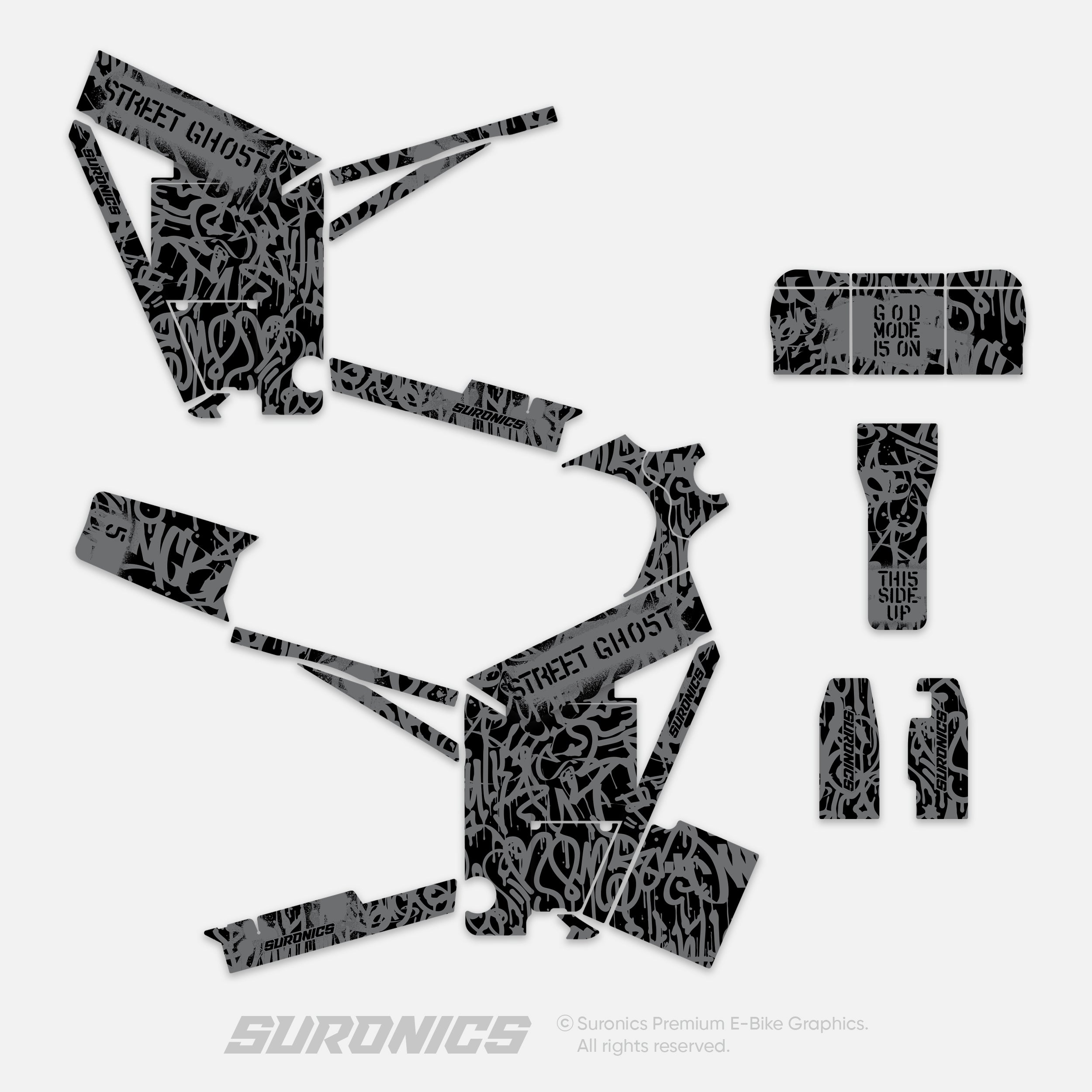 STREET GHOST BLACK GREY Tuttio Soleil 01 Graphics kit