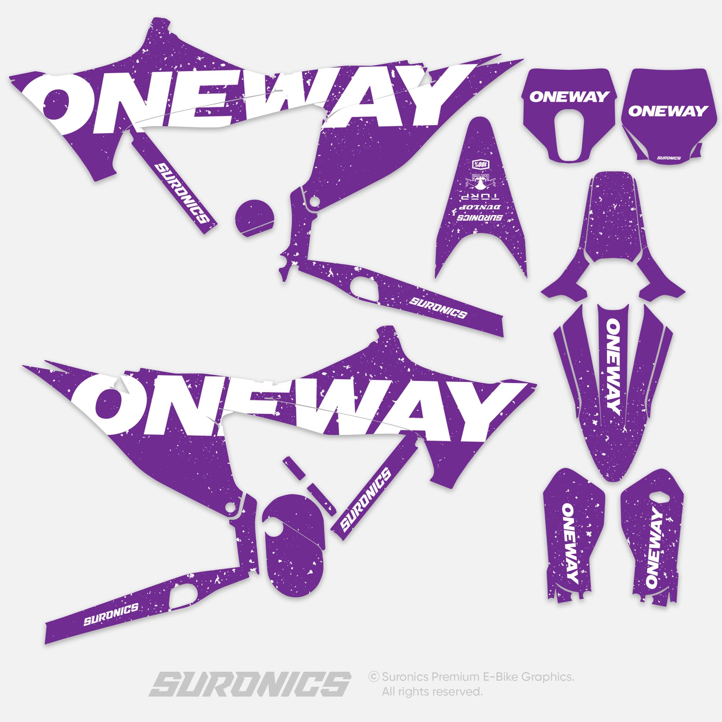ONEWAY PURPLE WHITE Stark Varg Graphics kit