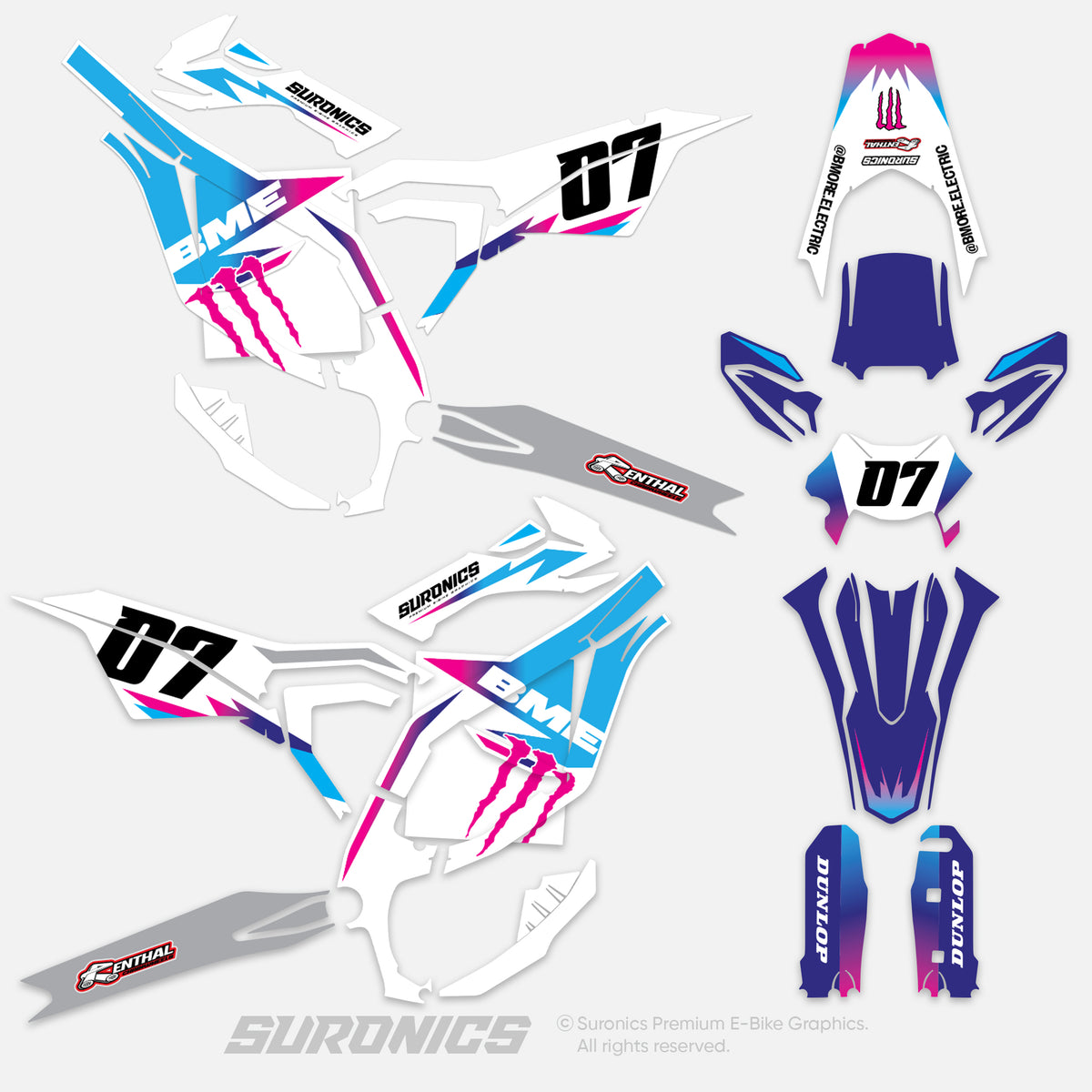 CUSTOM: BME SHAD RTECH KIT Ultra Bee Graphics kit