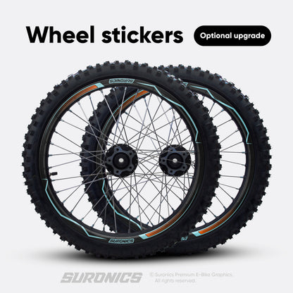 FOX RACER BLACK ORANGE Surron Ultra Bee Graphics kit