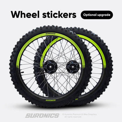 HALF GREEN BLACK Surron Light Bee Graphics kit