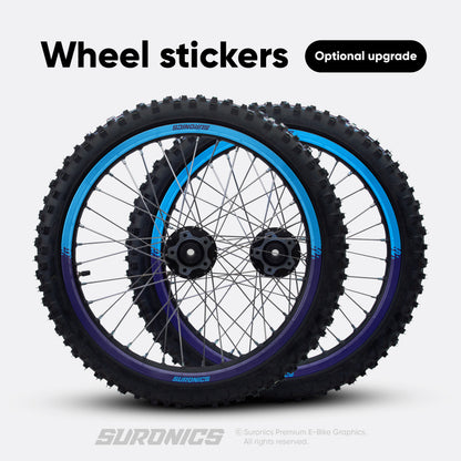 HALF NAVY CYAN Surron Hyper Bee Graphics kit