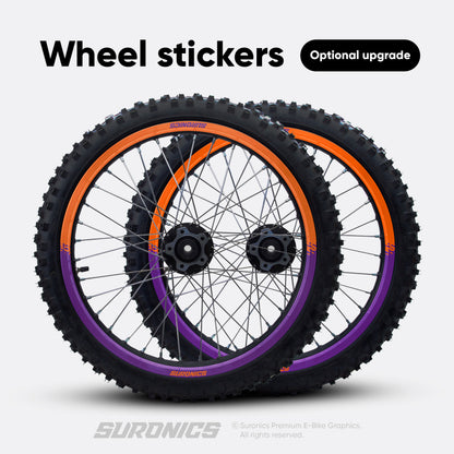 HALF PURPLE ORANGE Surron Hyper Bee Graphics kit
