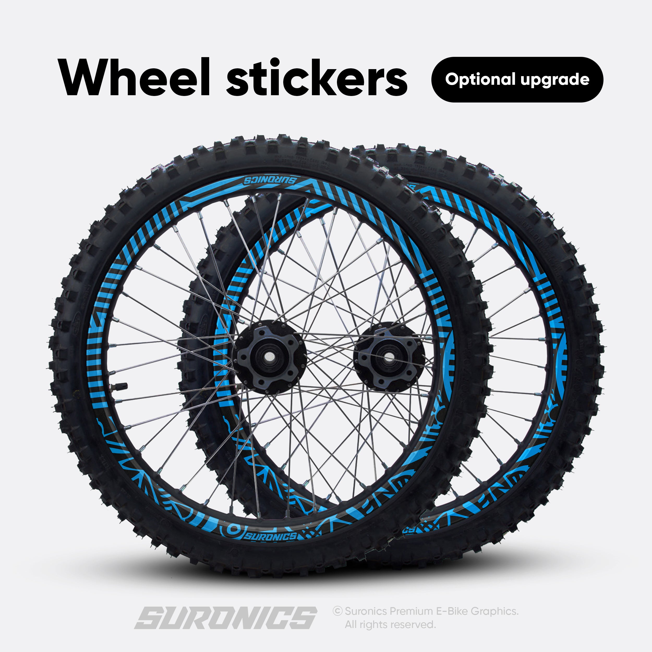 RACE ART BLACK CYAN Surron Light Bee Graphics kit
