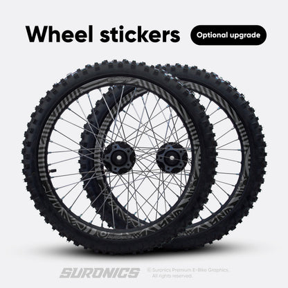 RACE ART BLACK GREY Surron Light Bee Graphics kit