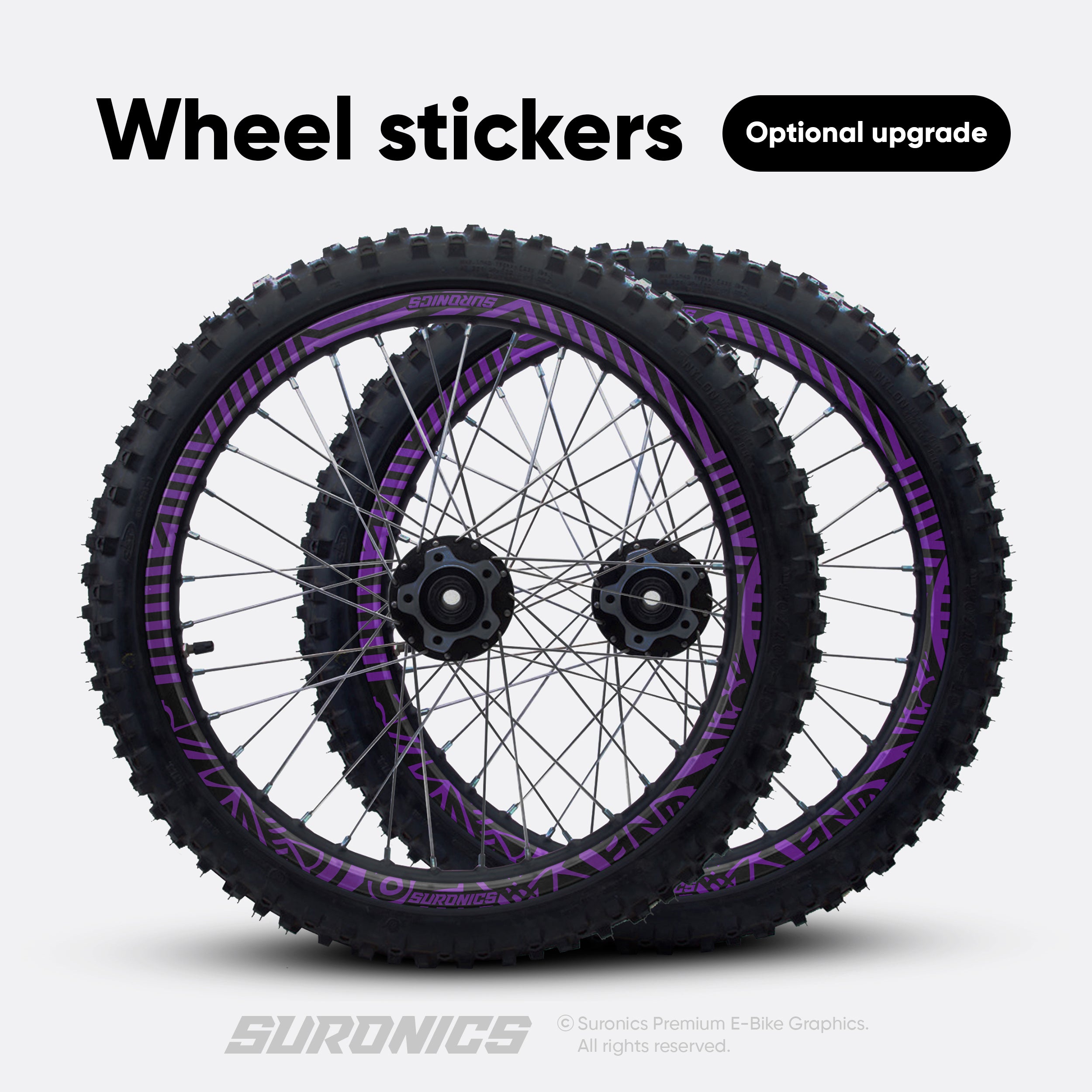 RACE ART BLACK PURPLE Surron Light Bee Graphics kit