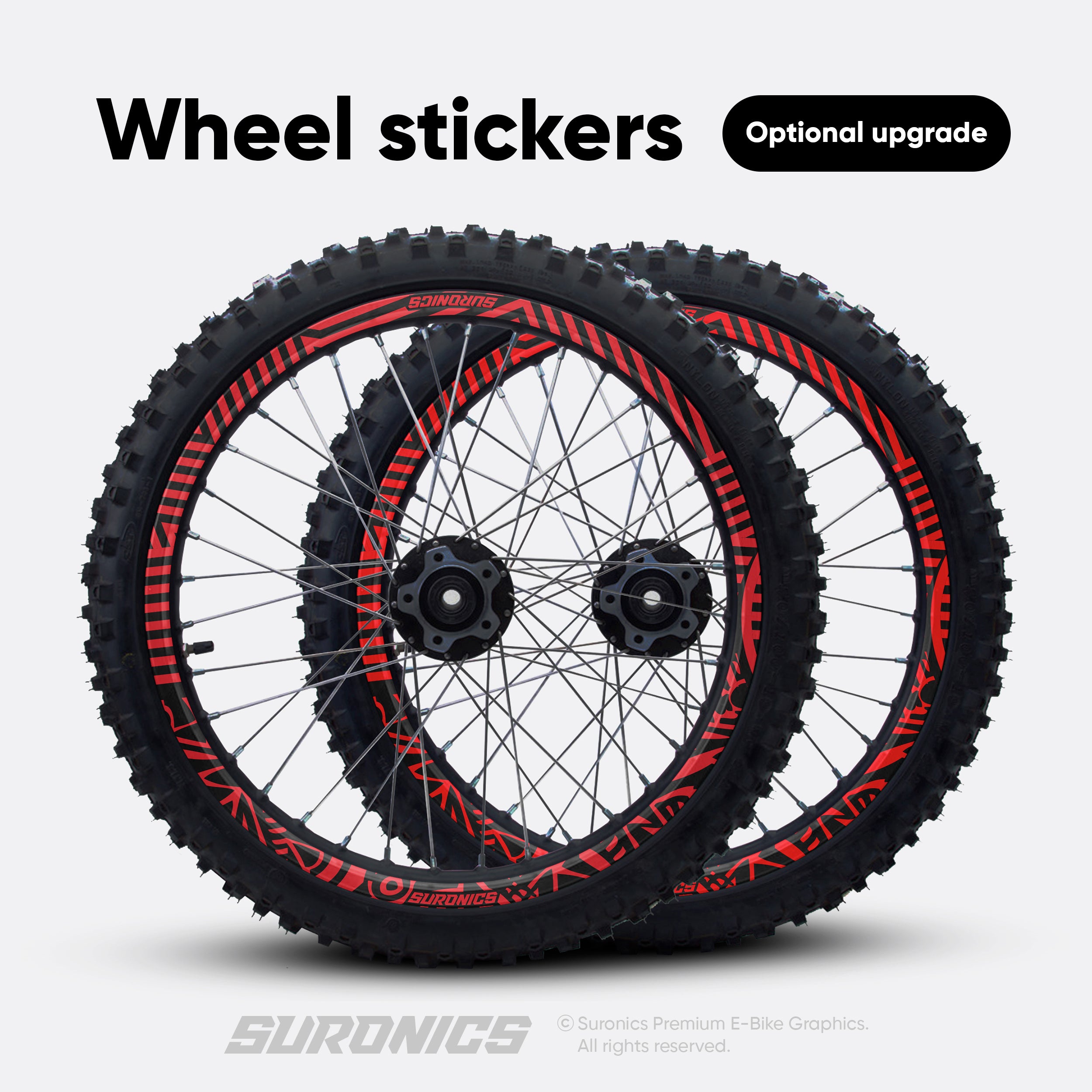 RACE ART BLACK RED Surron Light Bee Graphics kit
