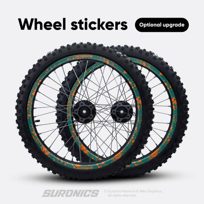 SPLATTER AVENTUR ORANGE Surron Hyper Bee Graphics kit