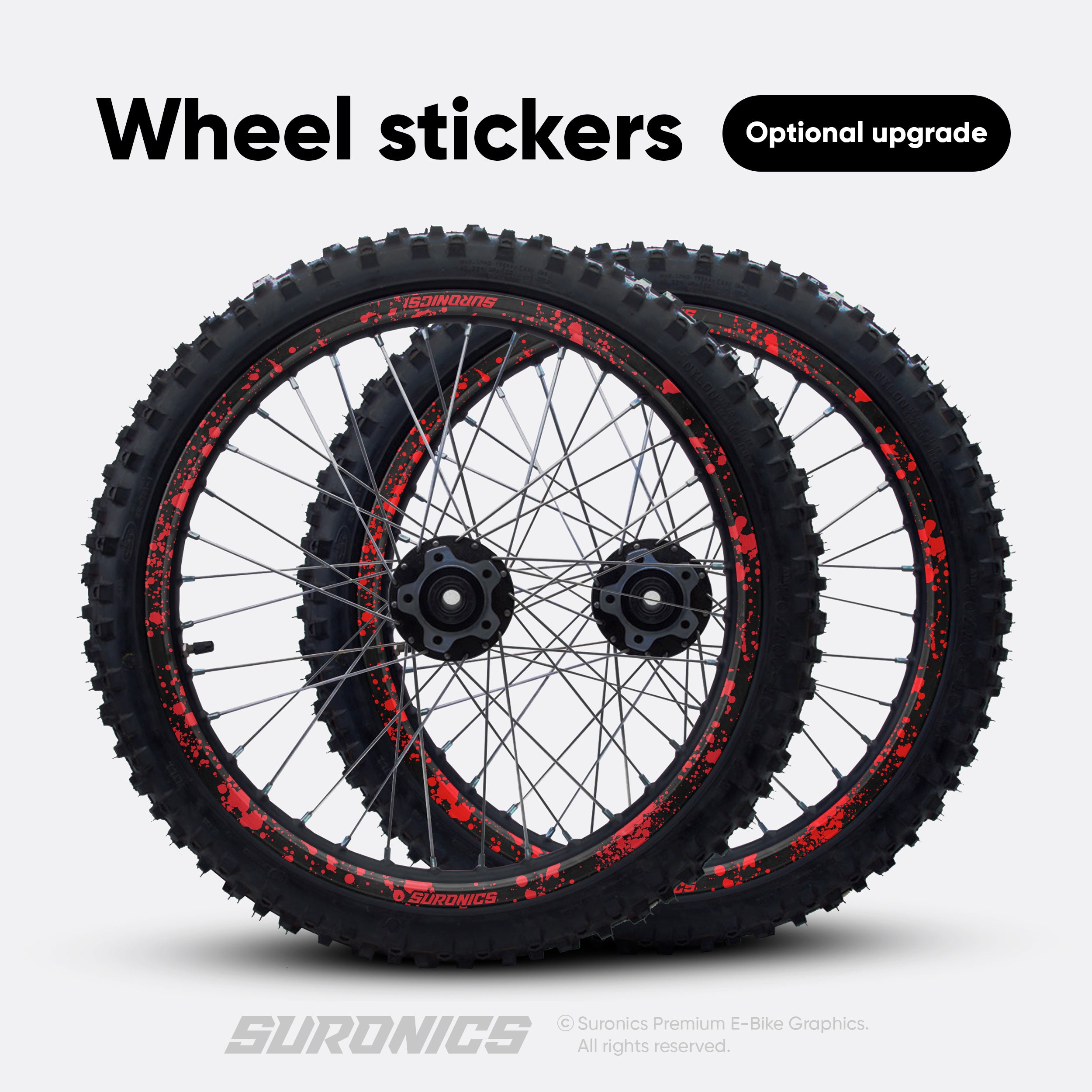 SPLATTER BLACK RED Eride Pro SS SR Graphics kit