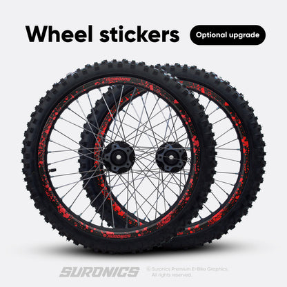 SPLATTER BLACK RED Eride Pro SS SR Graphics kit