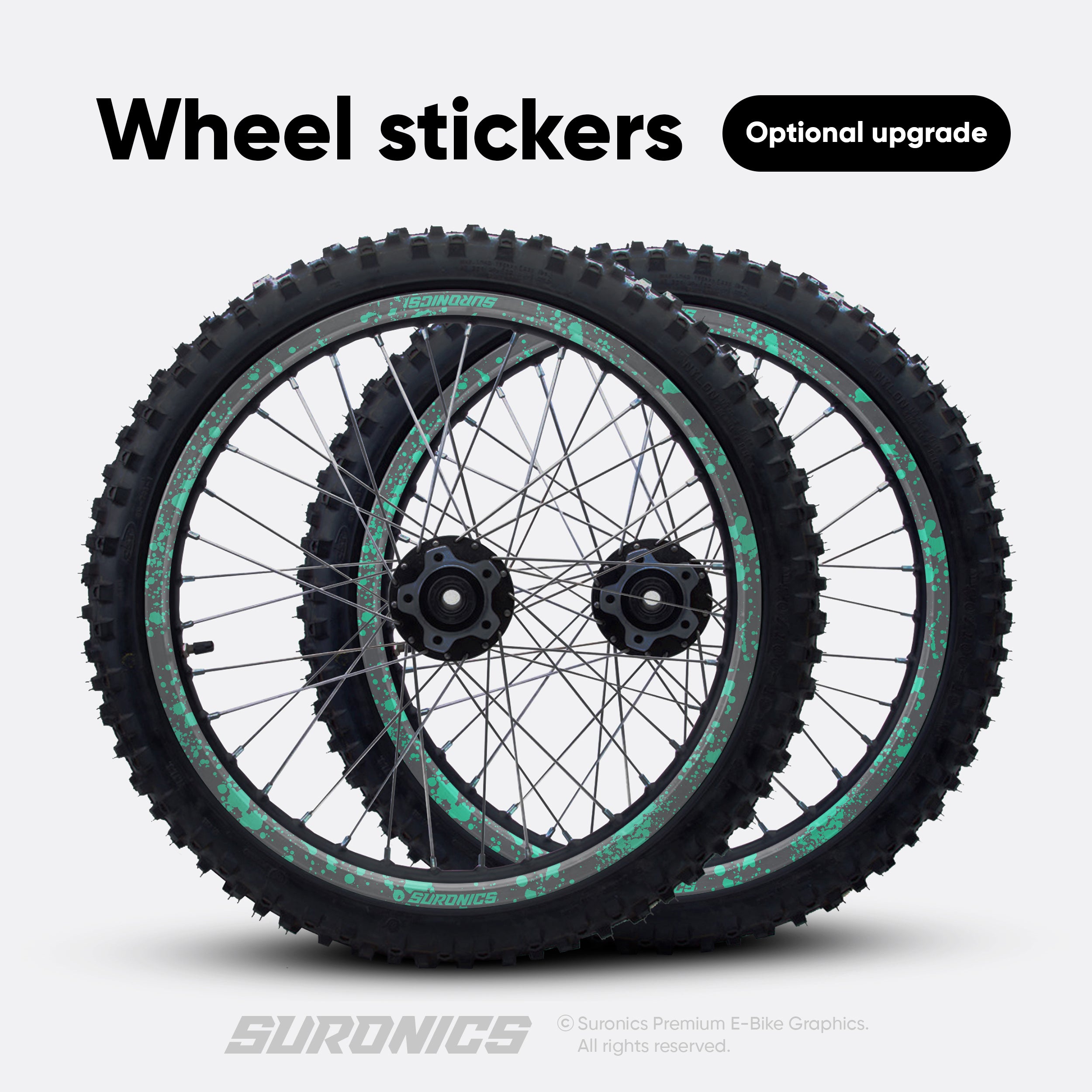 SPLATTER GREY MINT Surron Hyper Bee Graphics kit