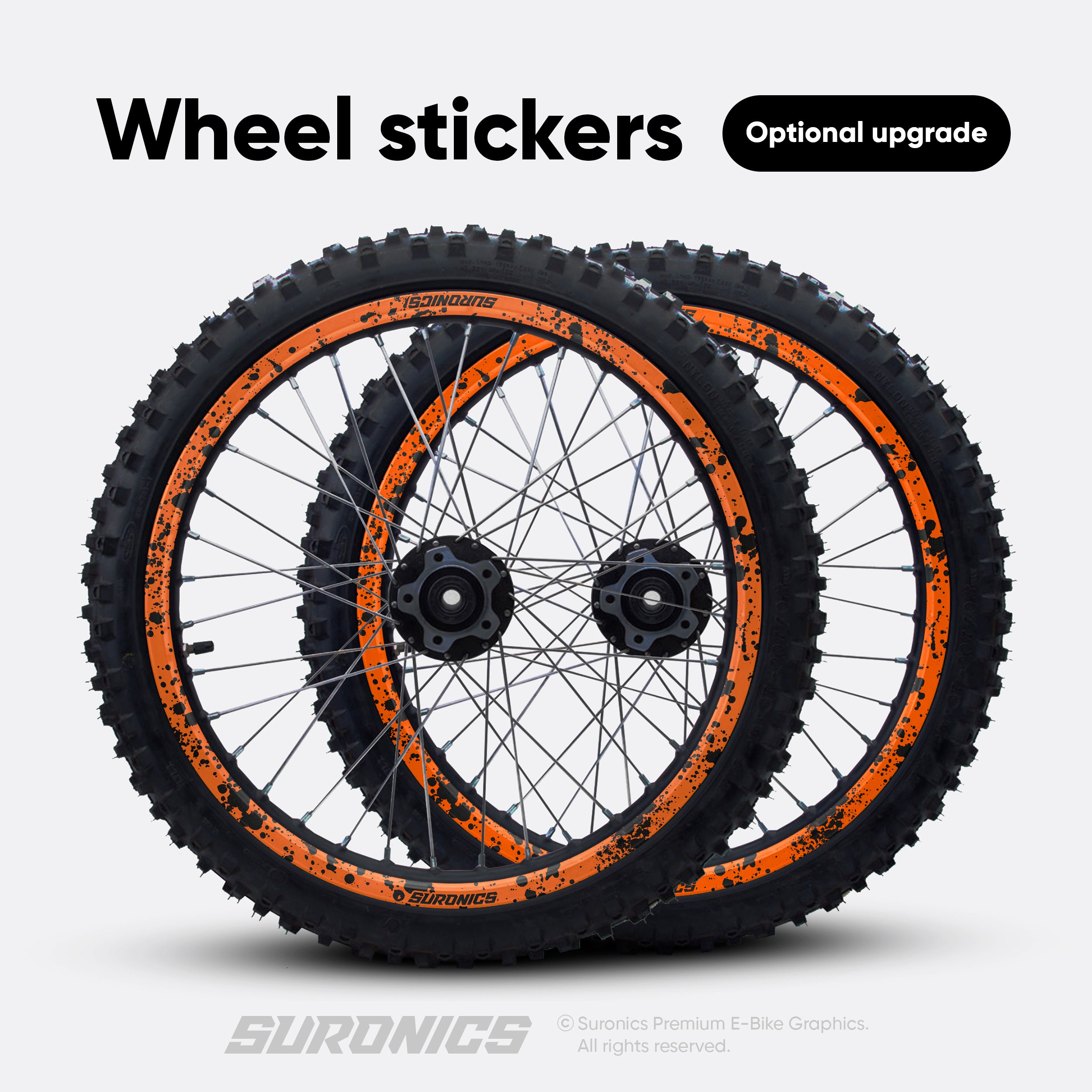 SPLATTER ORANGE BLACK Rerode R1 Graphics kit
