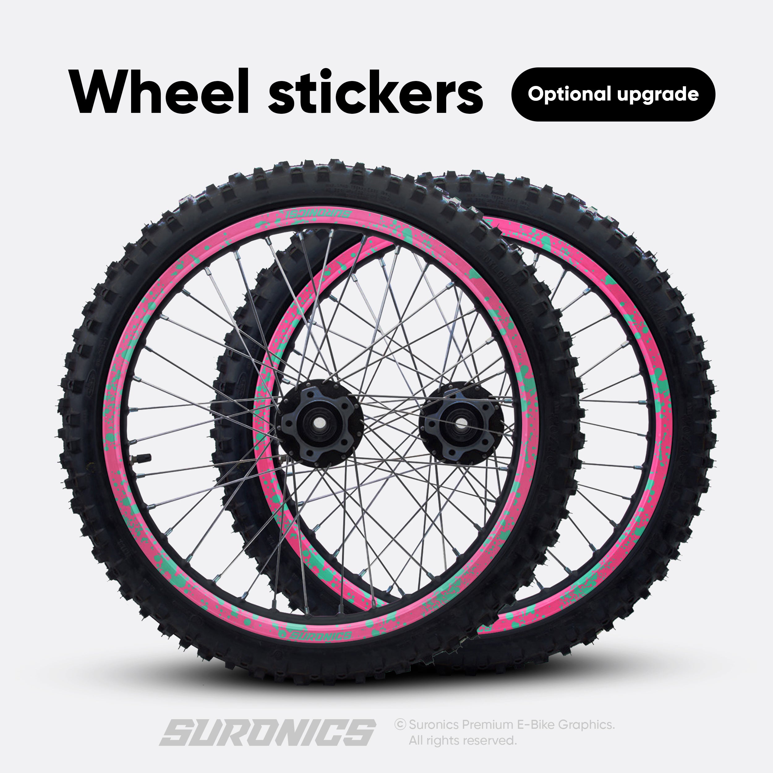 SPLATTER PINK MINT Eride Pro SS SR Graphics kit