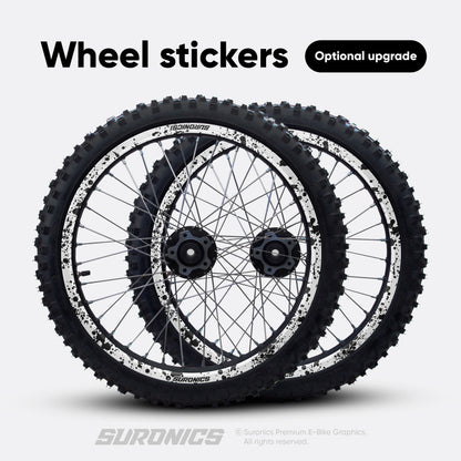 SPLATTER WHITE BLACK Eride Pro SS SR Graphics kit