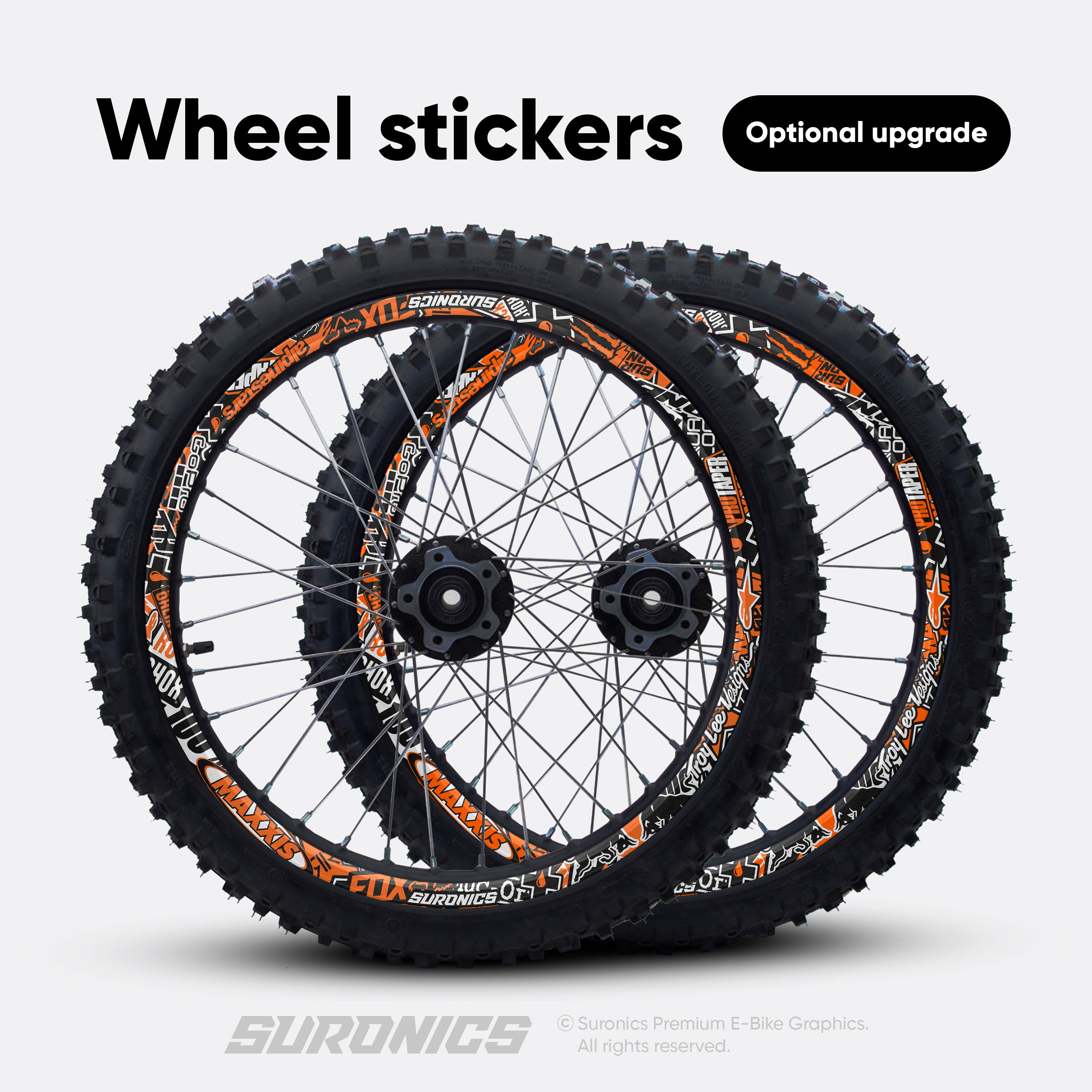 STICKY BLACK ORANGE Surron Light Bee Graphics kit
