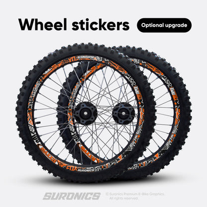 STICKY BLACK ORANGE Surron Light Bee Graphics kit