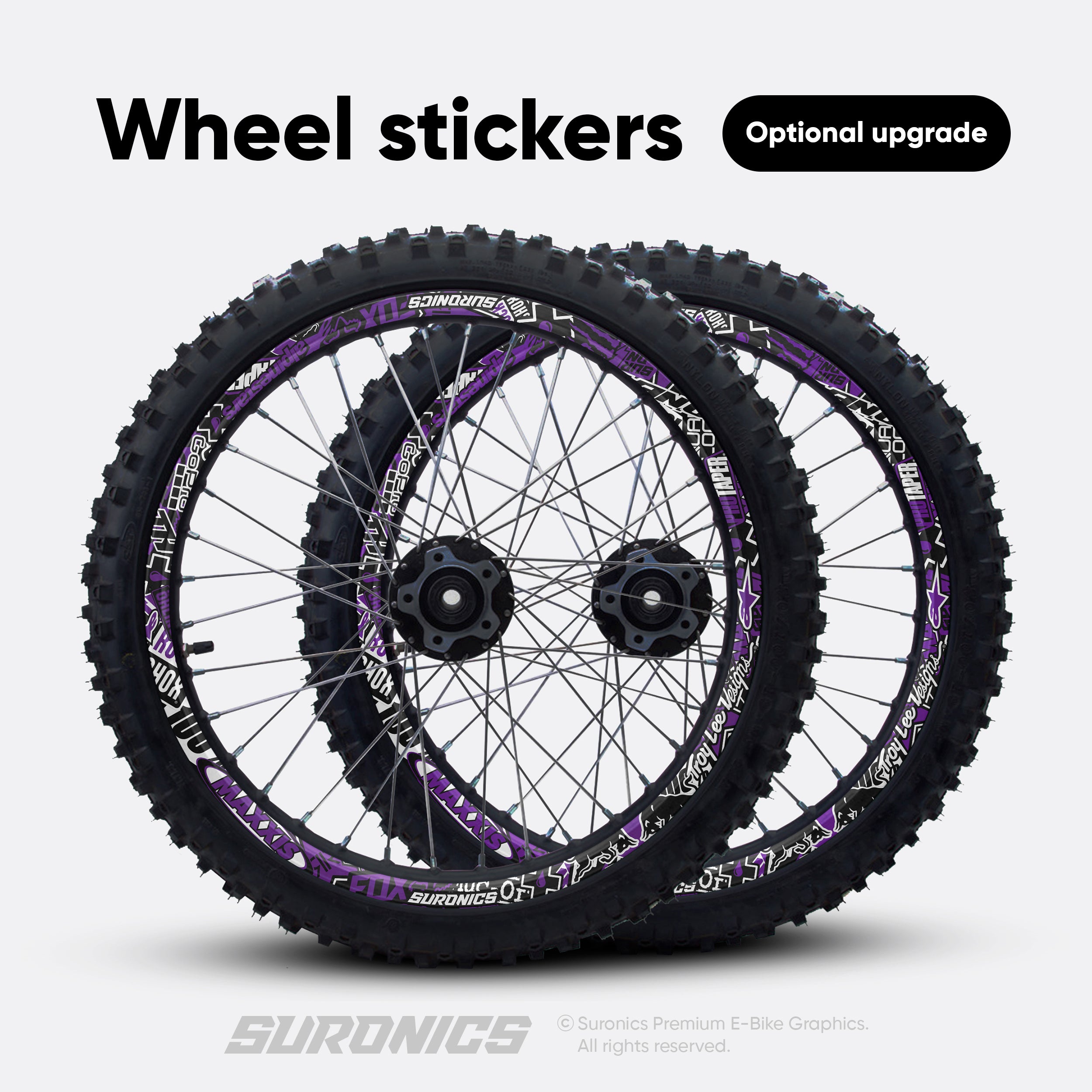 STICKY BLACK PURPLE Eride Pro SS SR Graphics kit