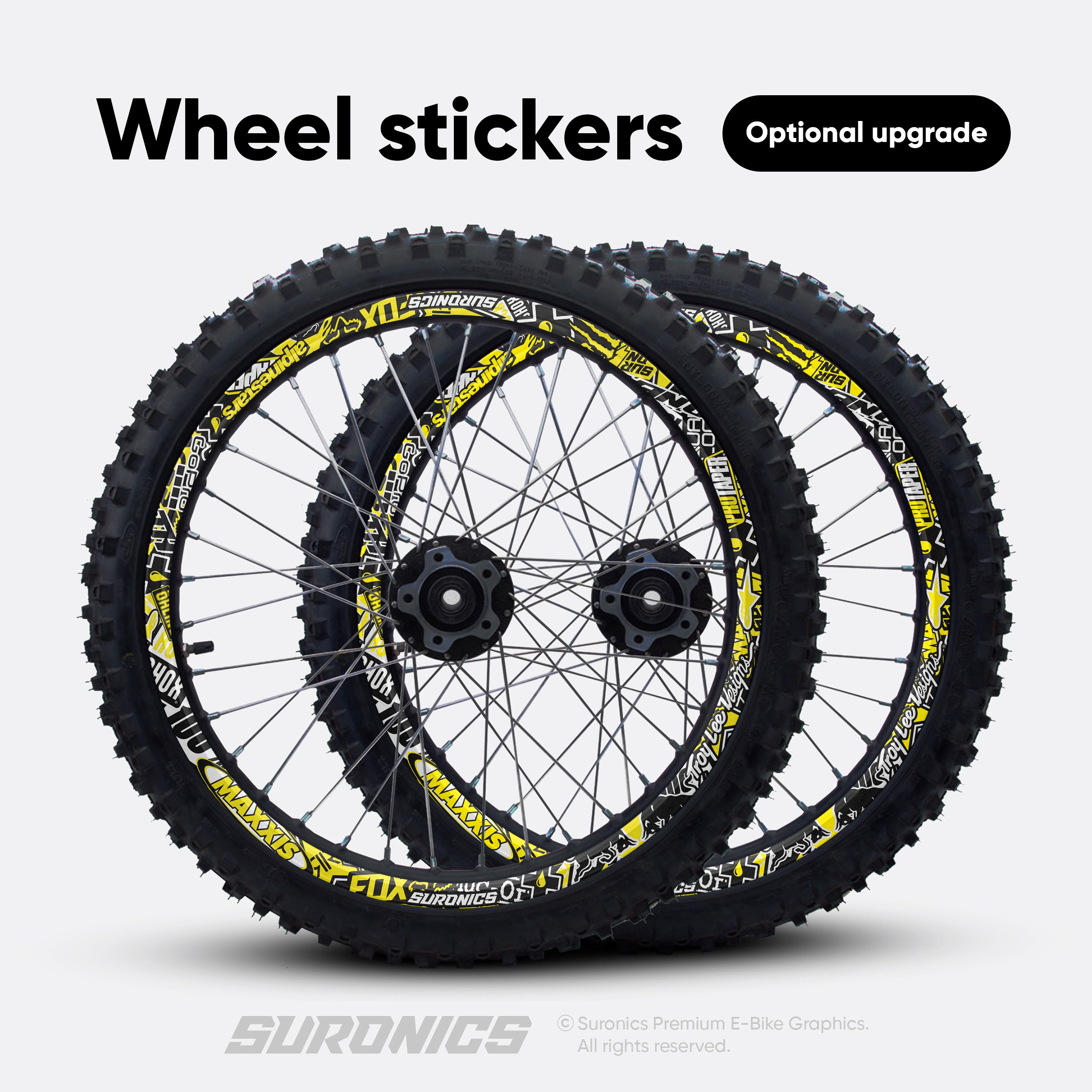 STICKY BLACK YELLOW Surron Light Bee Graphics kit