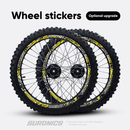 STICKY BLACK YELLOW Surron Light Bee Graphics kit