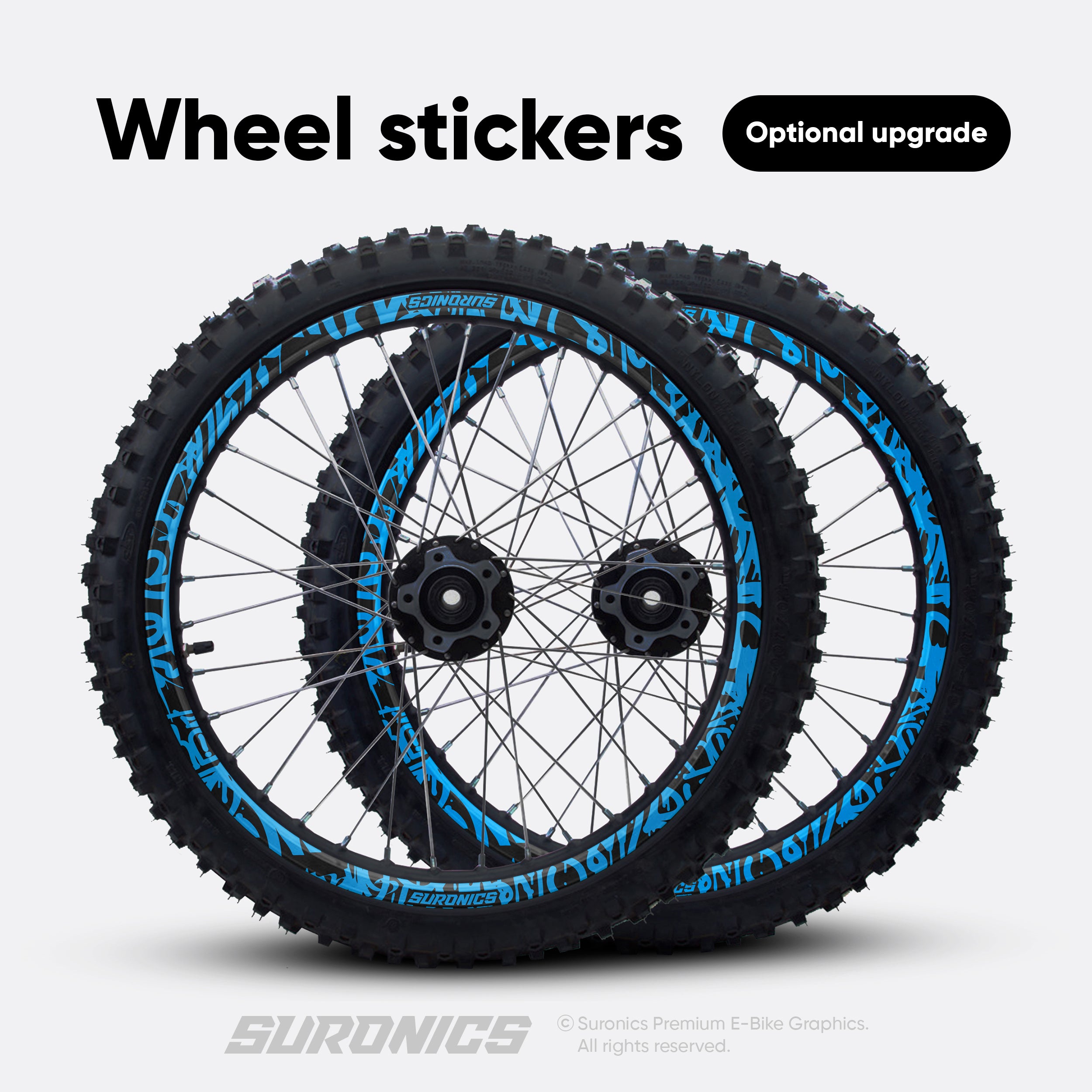 STREET GHOST BLACK CYAN Surron Light Bee Graphics kit