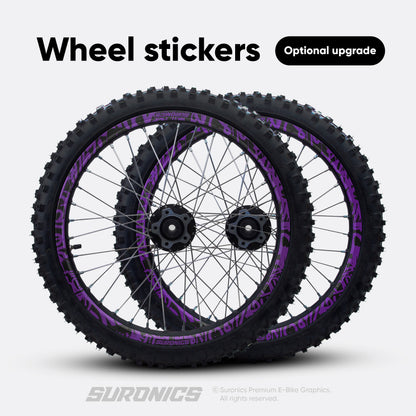 STREET GHOST BLACK PURPLE Surron Light Bee Graphics kit