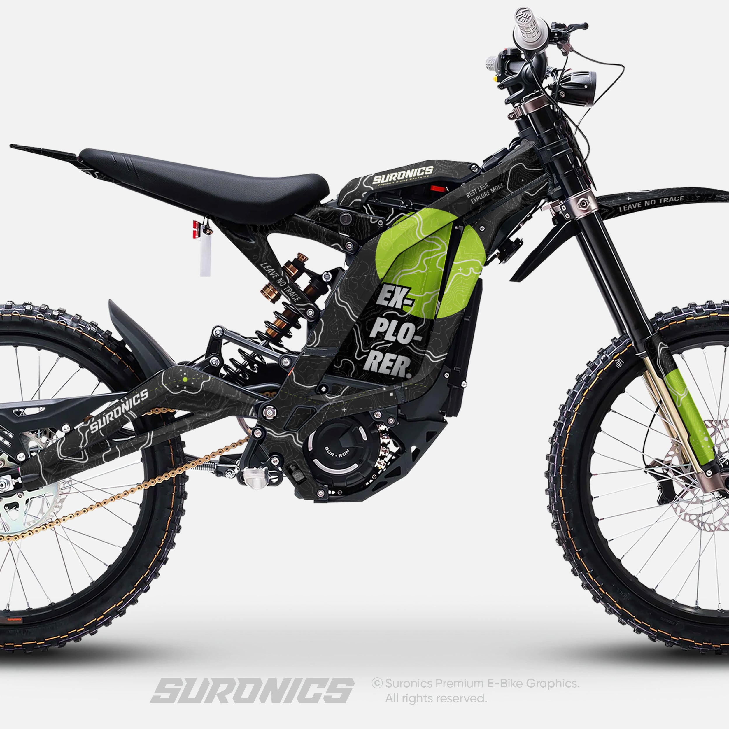 EXPLORER BLACK GREEN - Surron Light Bee Graphics kit