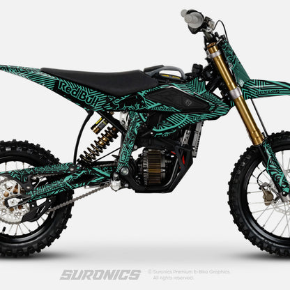 RACE ART BLACK MINT Surron Hyper Bee Graphics kit