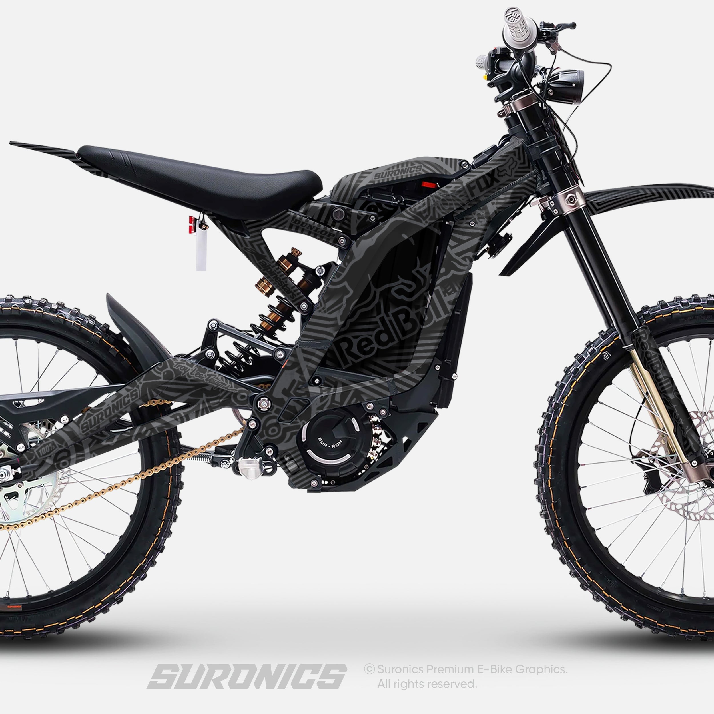 RACE ART BLACK GREY Surron Light Bee Graphics kit