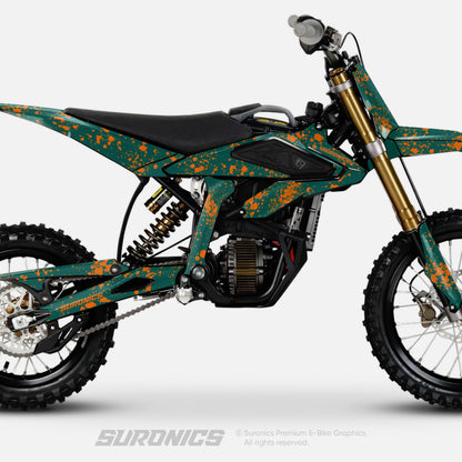 SPLATTER AVENTUR ORANGE Surron Hyper Bee Graphics kit