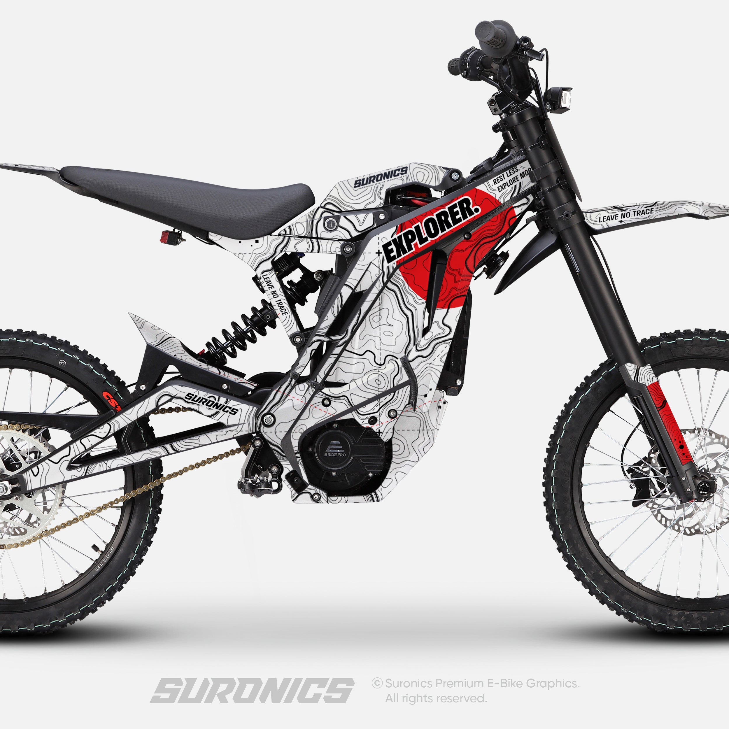 EXPLORER WHITE RED E-Ride Pro SS SR Graphics kit