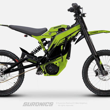 HALF GREEN BLACK E-Ride Pro SS SR Graphics kit