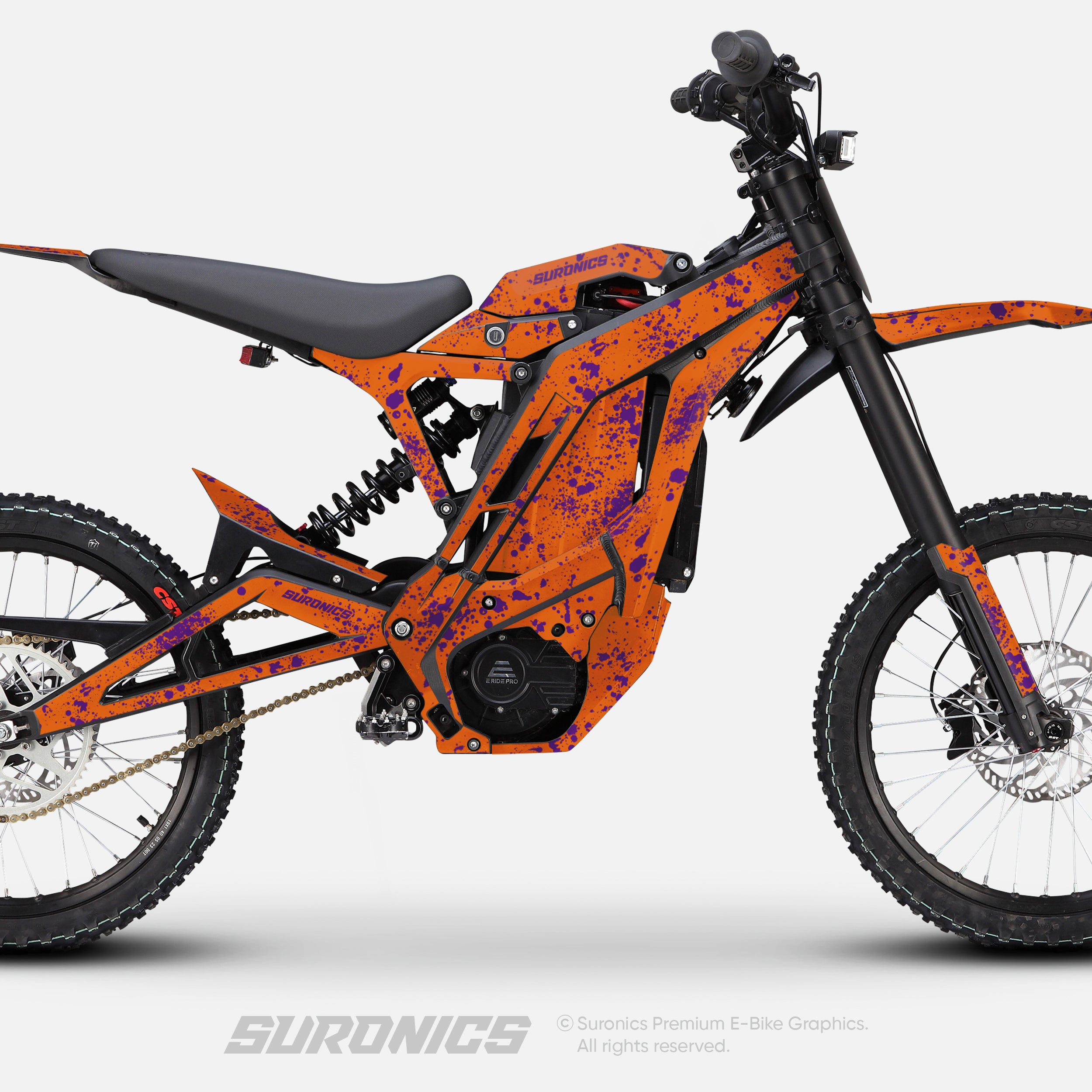 SPLATTER ORANGE PURPLE Eride Pro SS SR Graphics kit