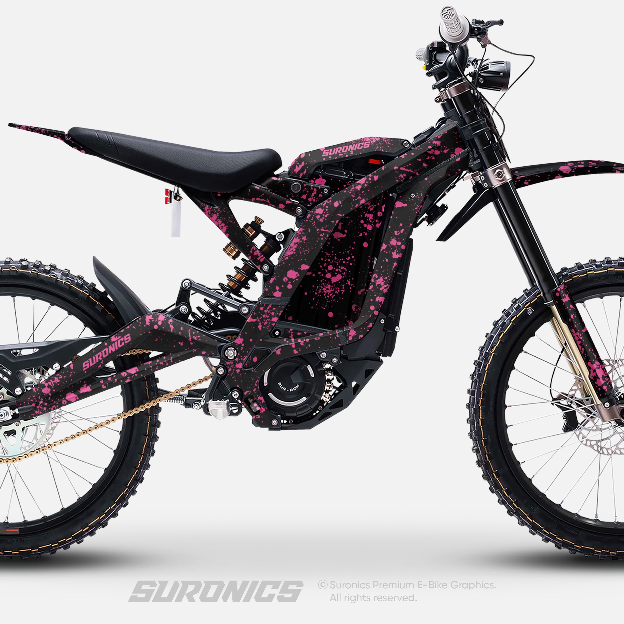 SPLATTER BLACK PINK Surron Light Bee Graphics kit