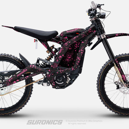SPLATTER BLACK PINK Surron Light Bee Graphics kit