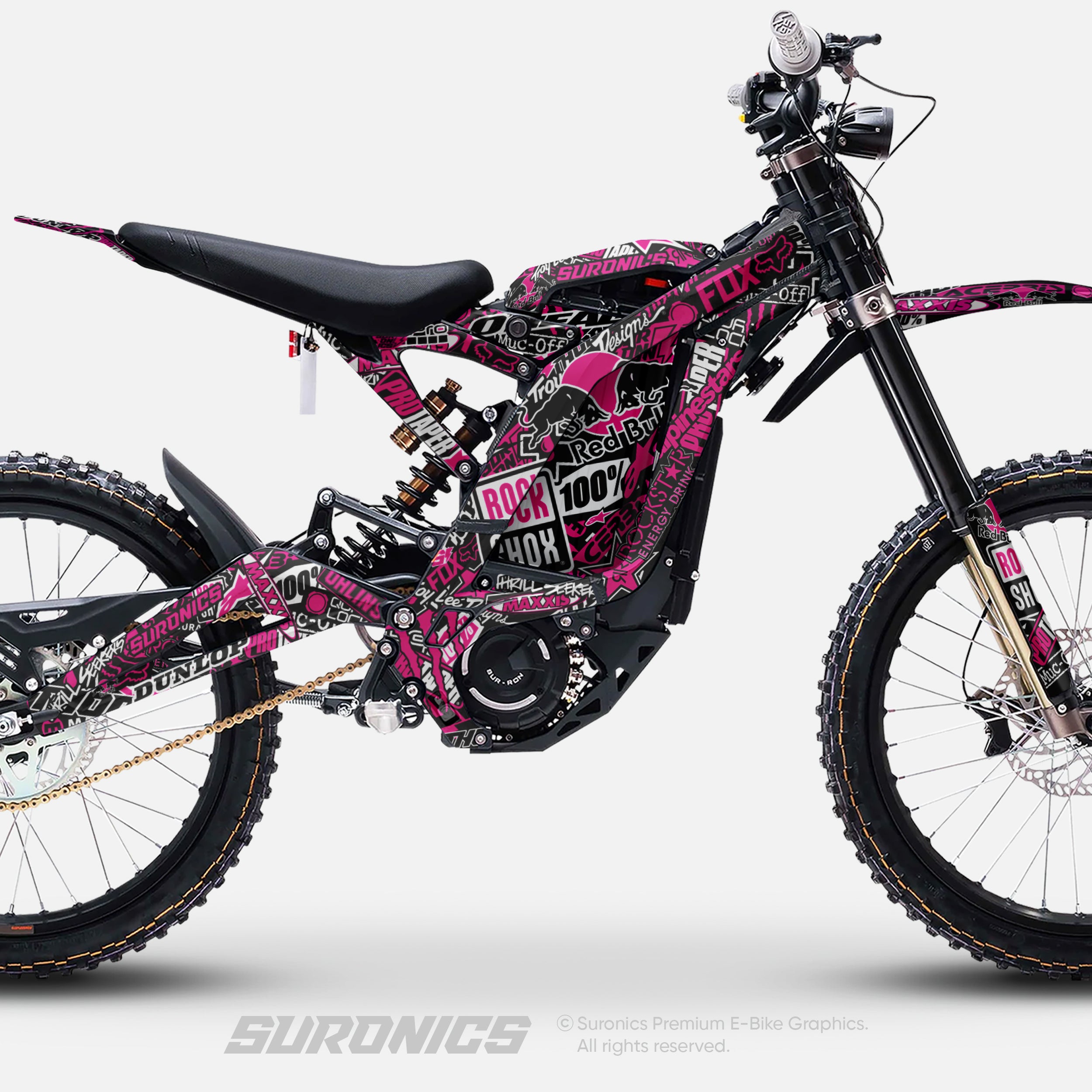 STICKY BLACK MAGENTA Surron Light Bee Graphics kit