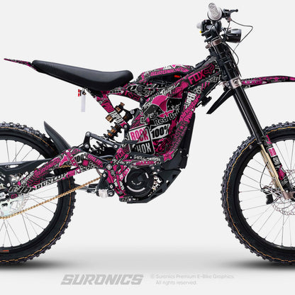 STICKY BLACK MAGENTA Surron Light Bee Graphics kit